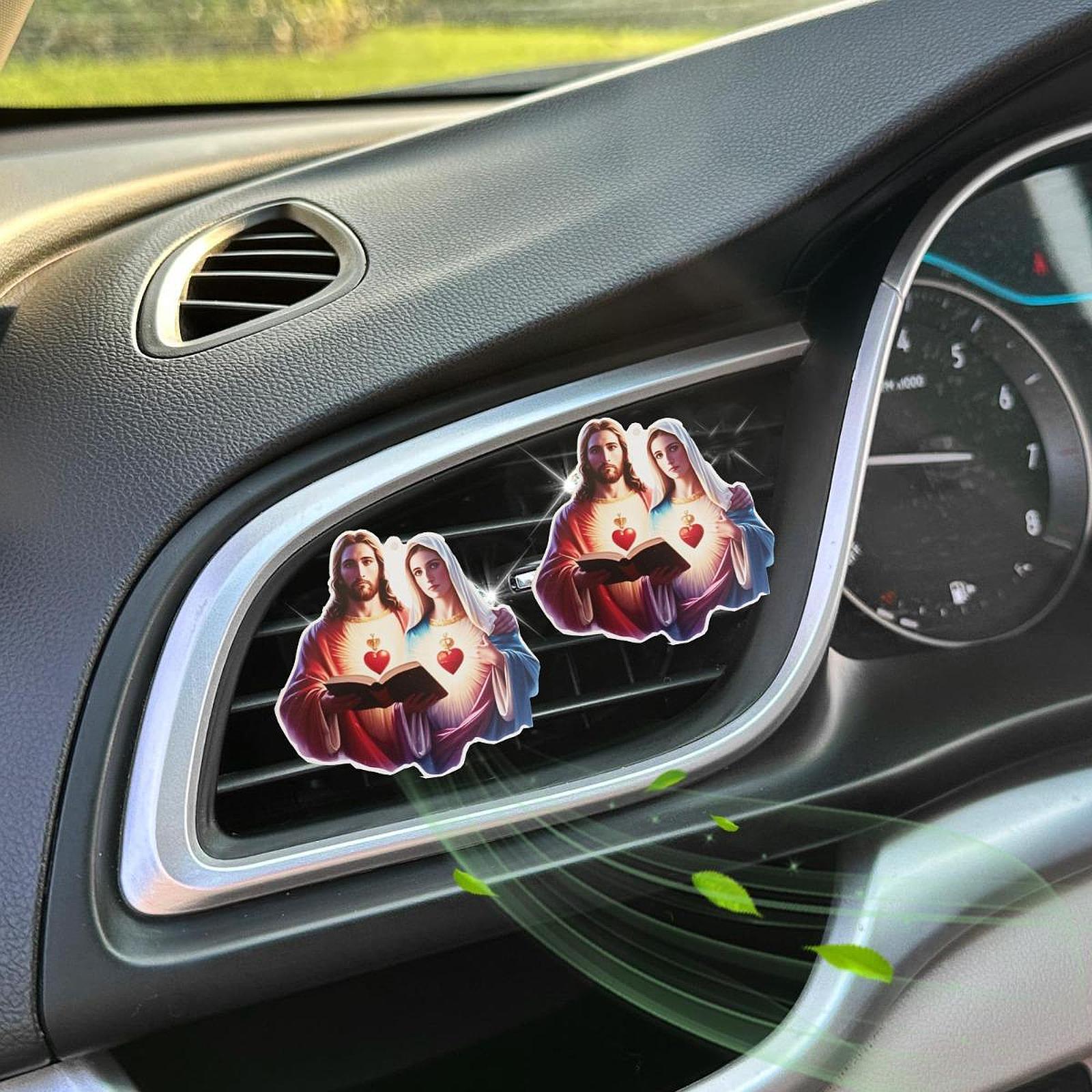 Generic Car Air Outlet Clip Jesus and Wife Shape Unique Interior Decoration