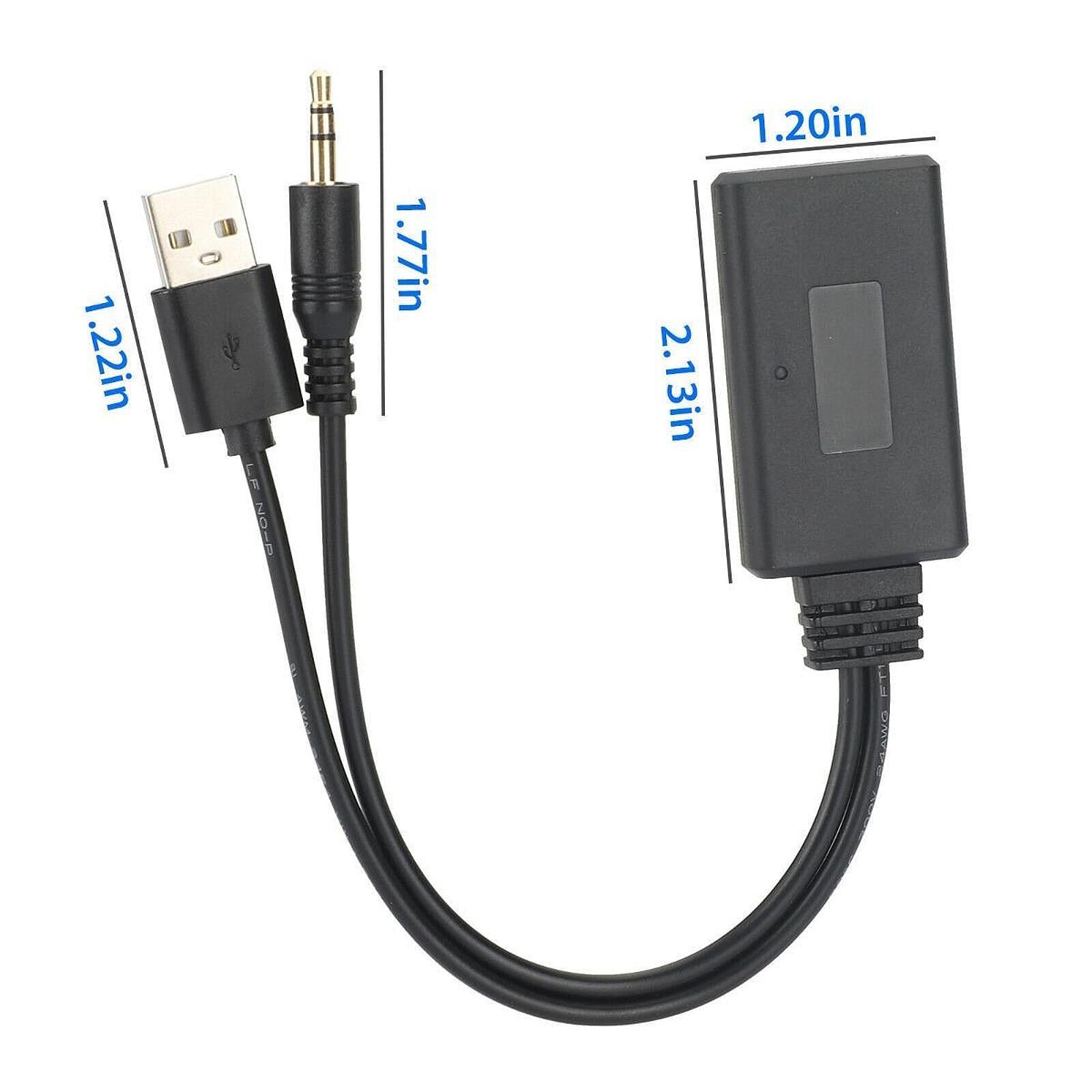 Car Music Adapter Black Easy Use Audio Receiver for Car Headphones Home