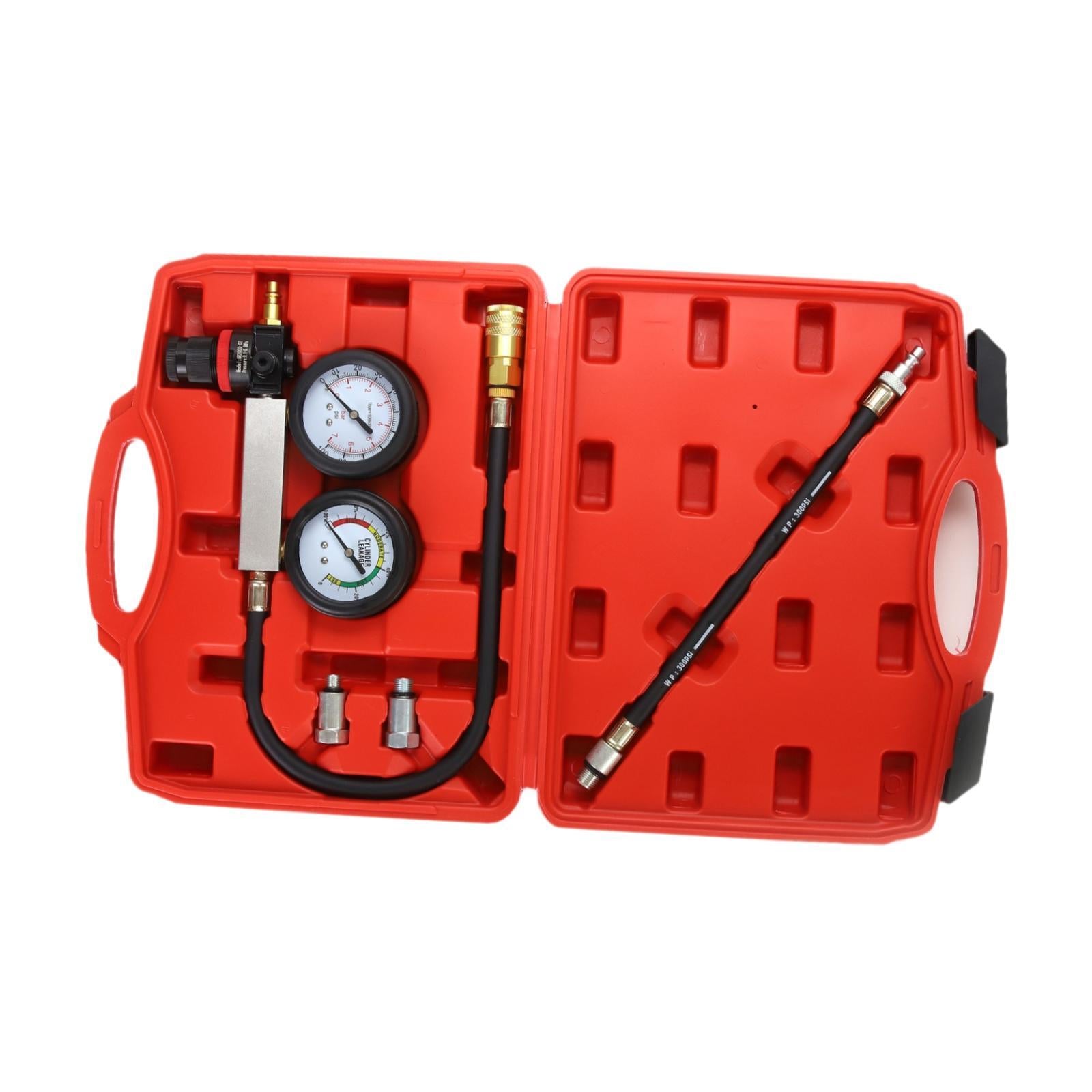 Engine Compression Tester Car Leakage Detector Cylinder Leak Down Tester Kit