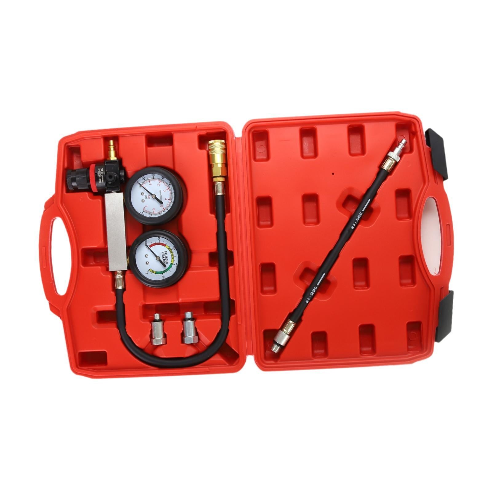 Engine Compression Tester Car Leakage Detector Cylinder Leak Down Tester Kit