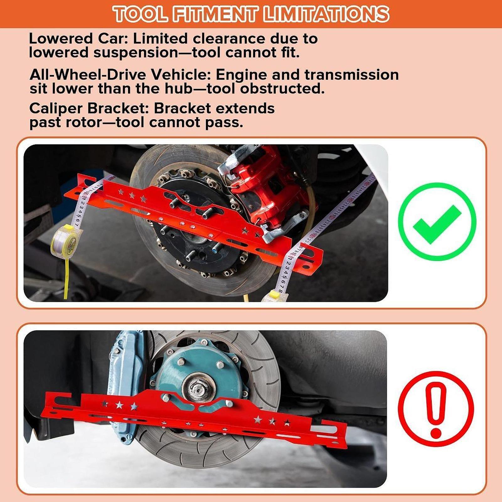 2x Heavy Duty Wheel Alignment Tools Aluminum Alloy for Truck Automotive Red