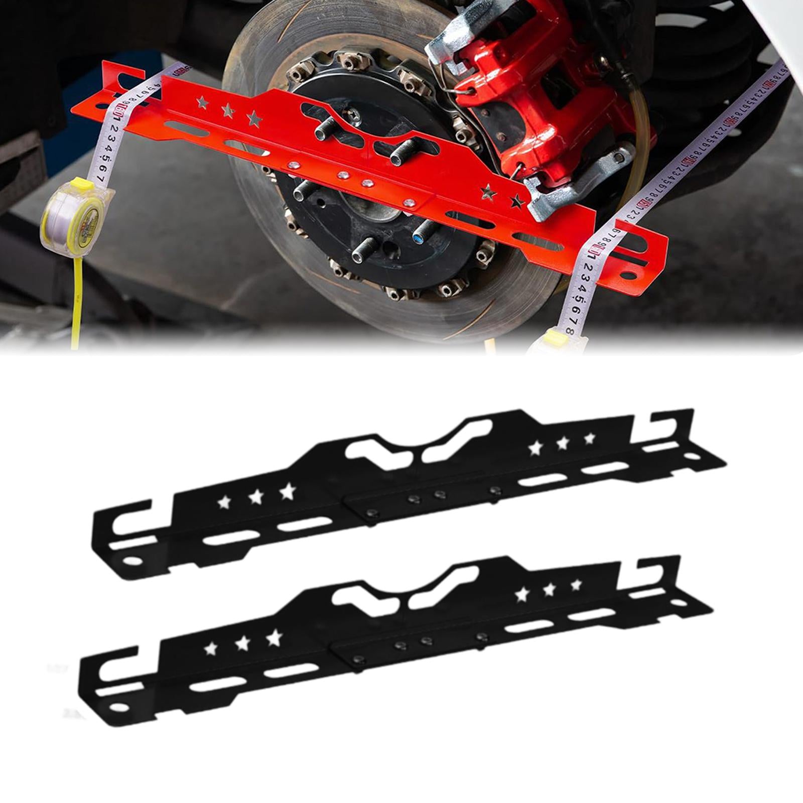 2x Heavy Duty Wheel Alignment Tools Aluminum Alloy for Truck Automotive Black