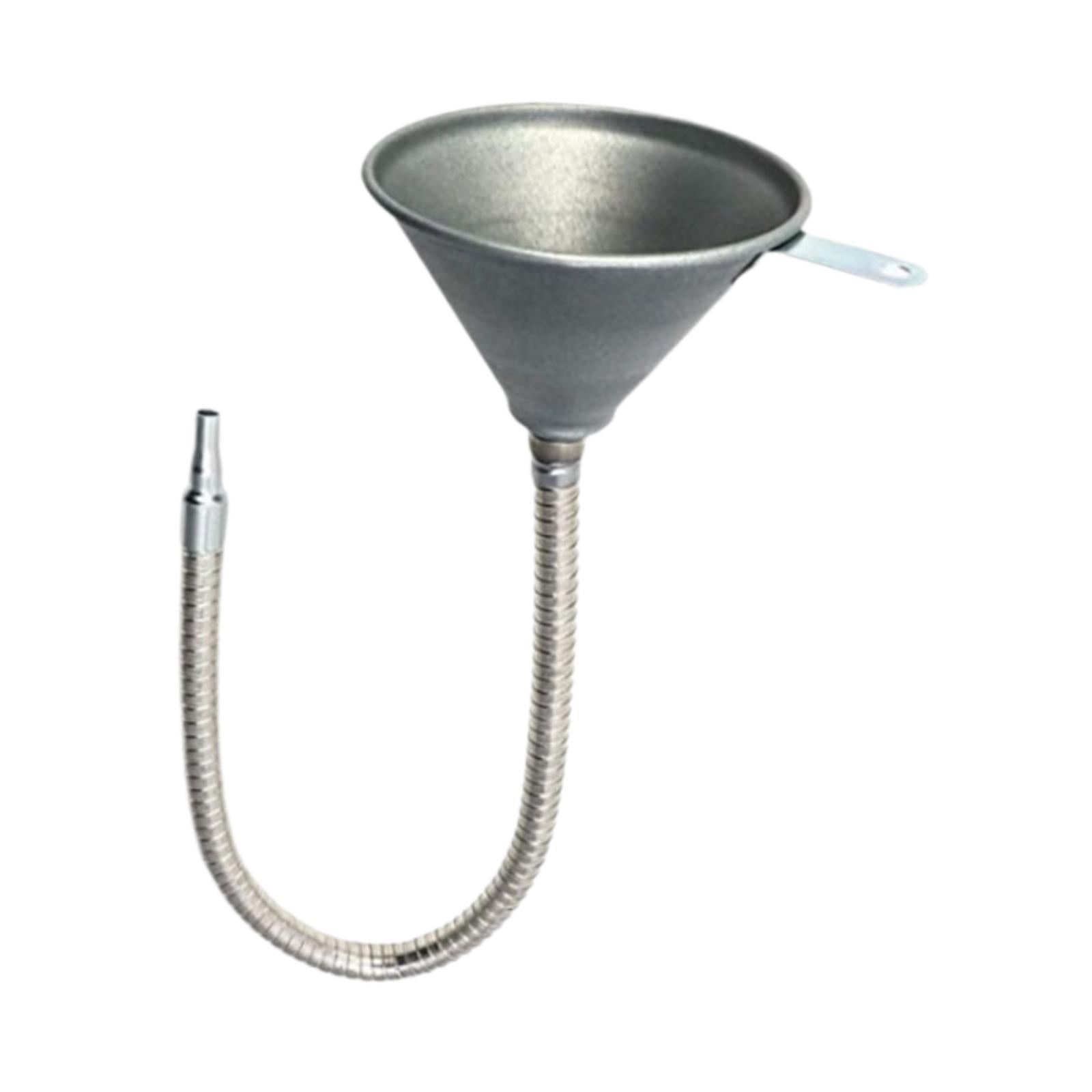 Spout Funnel Automotive Use Portable Metal Funnel for Oils Fuel Liquids 370mm Funnel