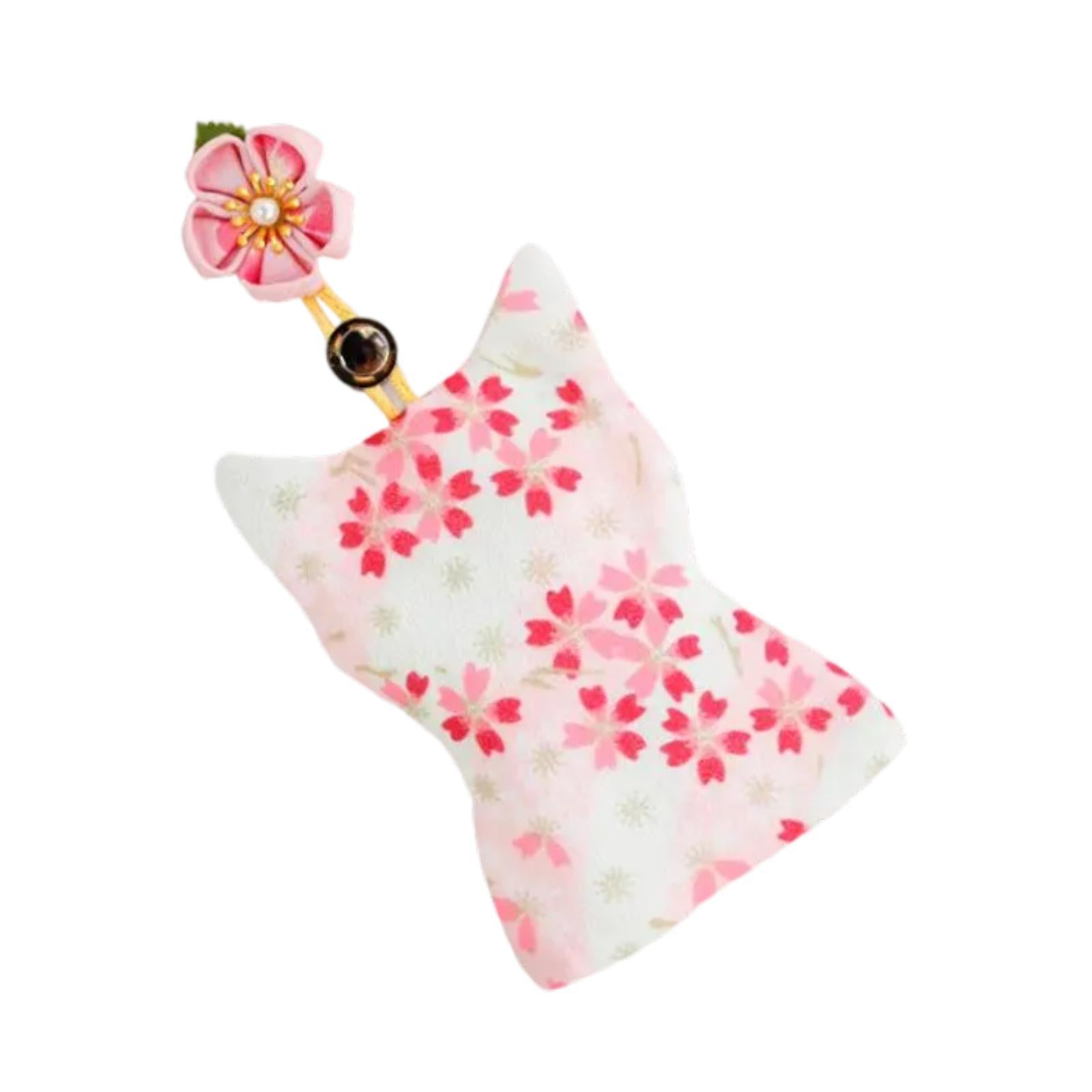 Pull Out Key Case Key Case Cover Portable Gift Cherry Blossom Car Keys Pouch Pink Cherry Bossom