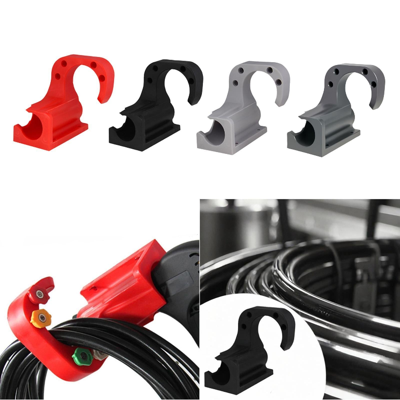 Car Washer Hose Holder Wall Mounted Bracket for Repair Shop Yard Garden Red