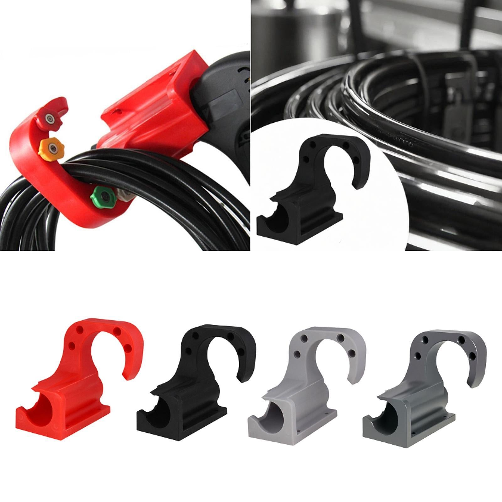 Car Washer Hose Holder Wall Mounted Bracket for Repair Shop Yard Garden Red