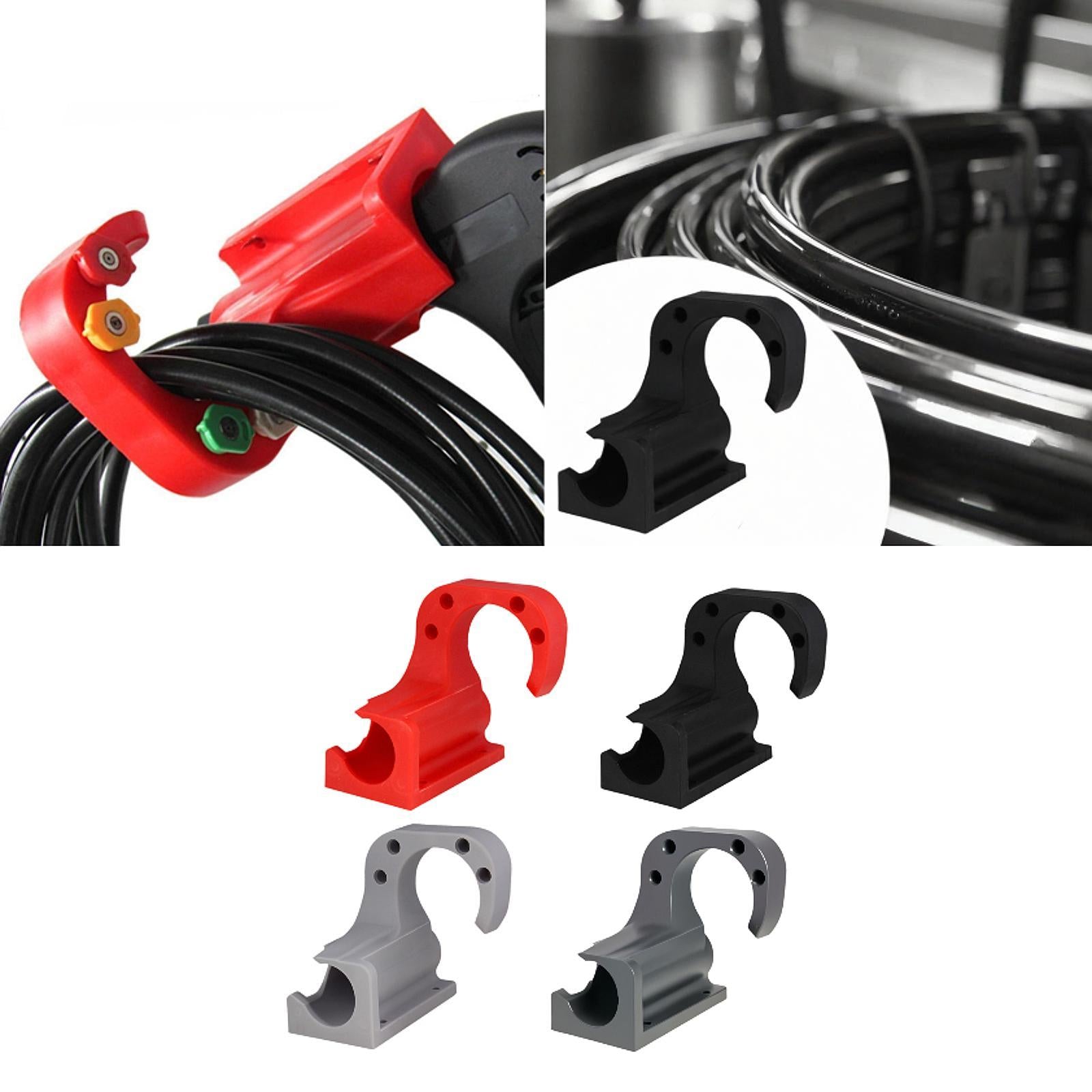 Car Washer Hose Holder Wall Mounted Bracket for Repair Shop Yard Garden Red