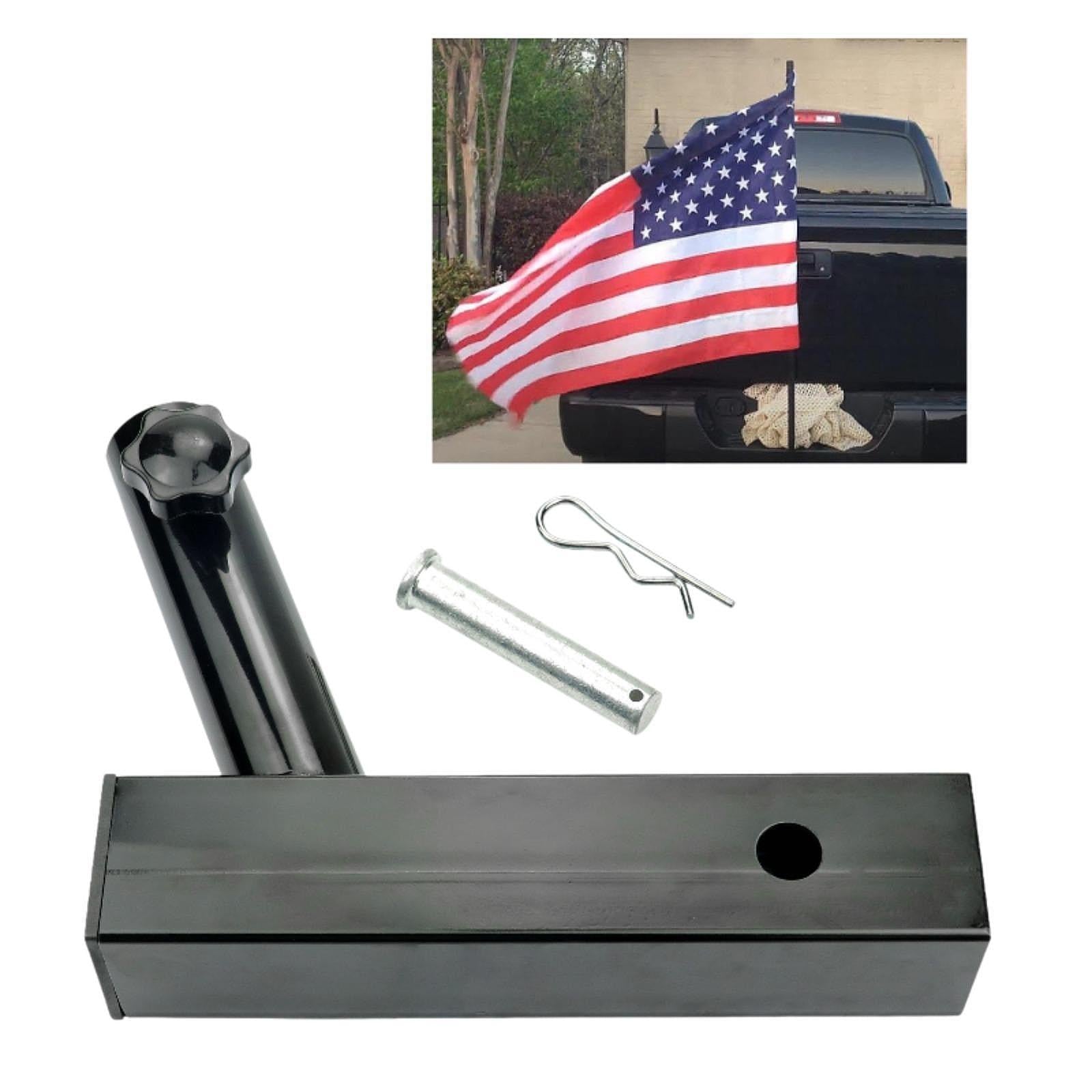 Flag Pole Mount Heavy Duty Black Flagpole Holder for Rvs Trucks Simple Hole