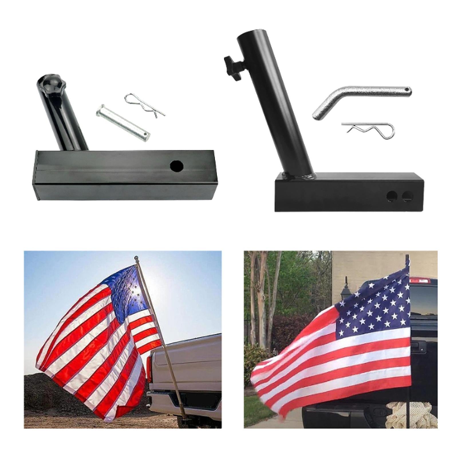 Flag Pole Mount Heavy Duty Black Flagpole Holder for Rvs Trucks Simple Hole