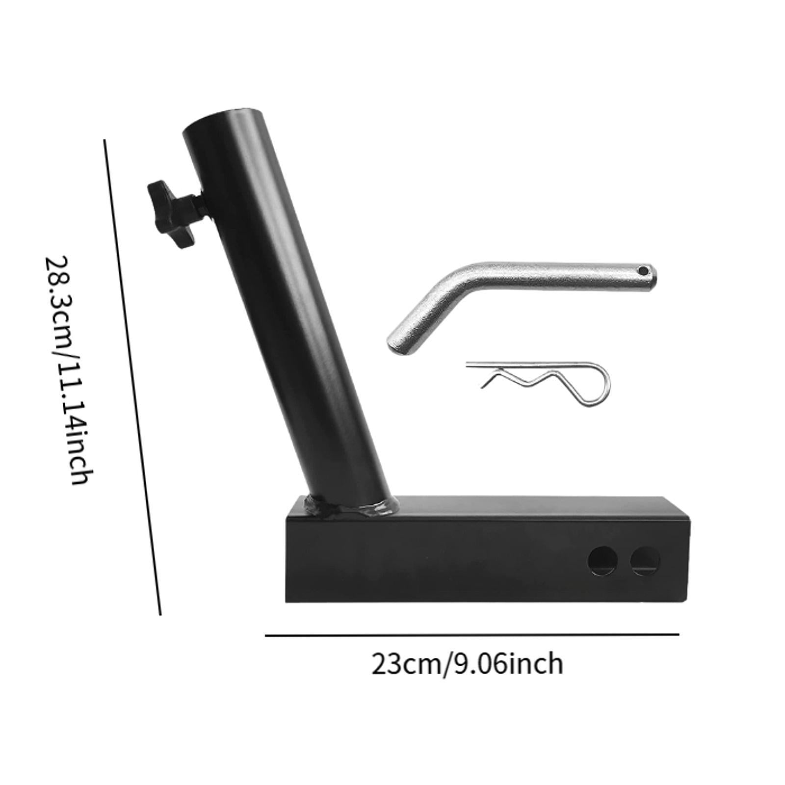 Flag Pole Mount Heavy Duty Black Flagpole Holder for Rvs Trucks Double Holes