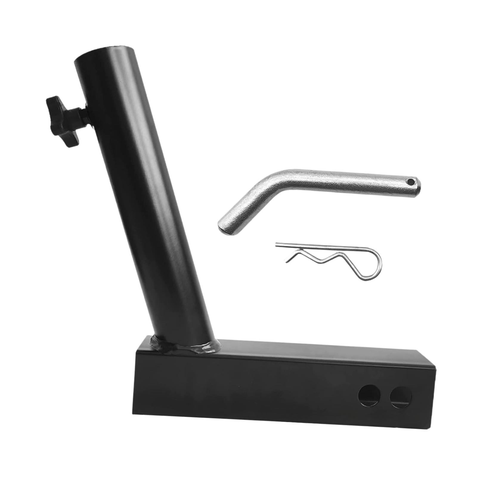 Flag Pole Mount Heavy Duty Black Flagpole Holder for Rvs Trucks Double Holes