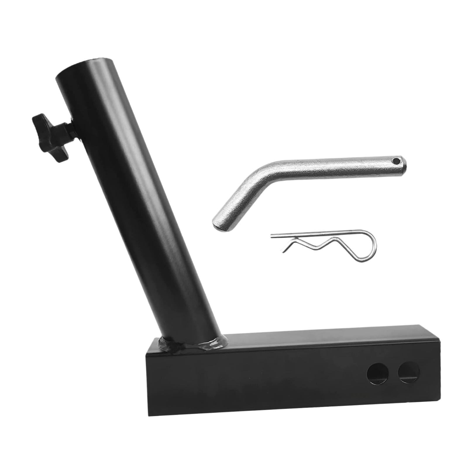Flag Pole Mount Heavy Duty Black Flagpole Holder for Rvs Trucks Double Holes