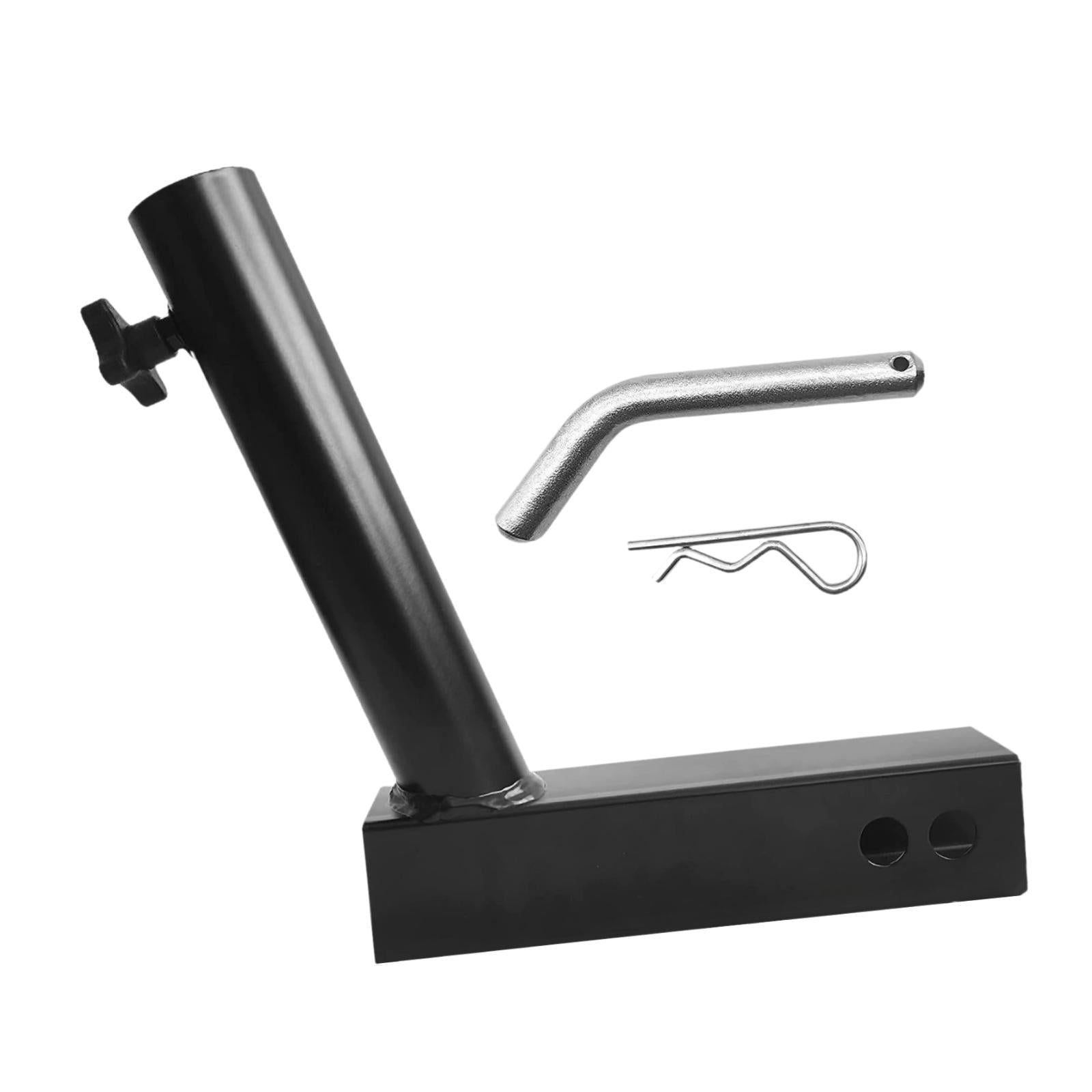 Flag Pole Mount Heavy Duty Black Flagpole Holder for Rvs Trucks Double Holes