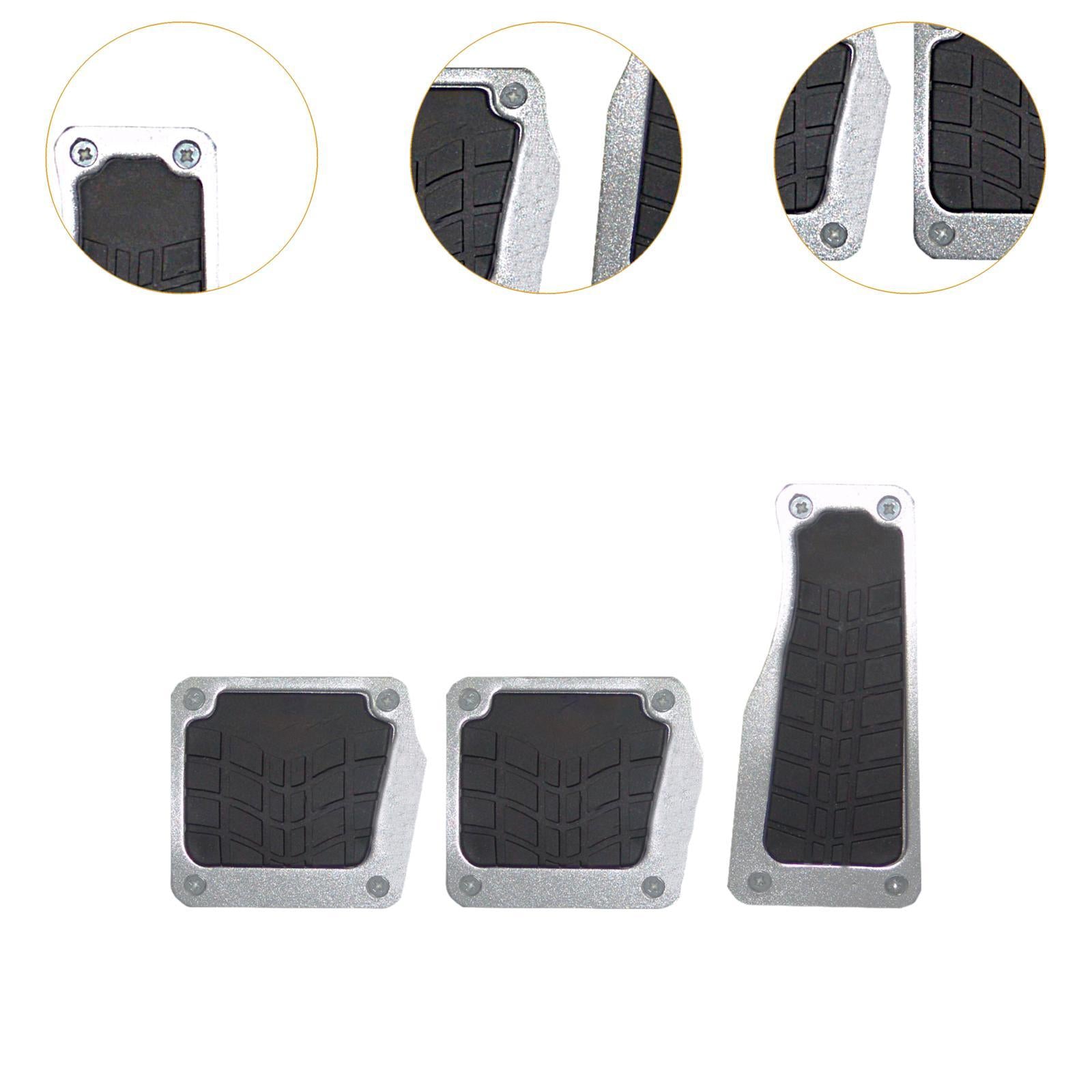 Generic Car Pedal Pads Repair for Automotive SUV Automobile Accessories Silver