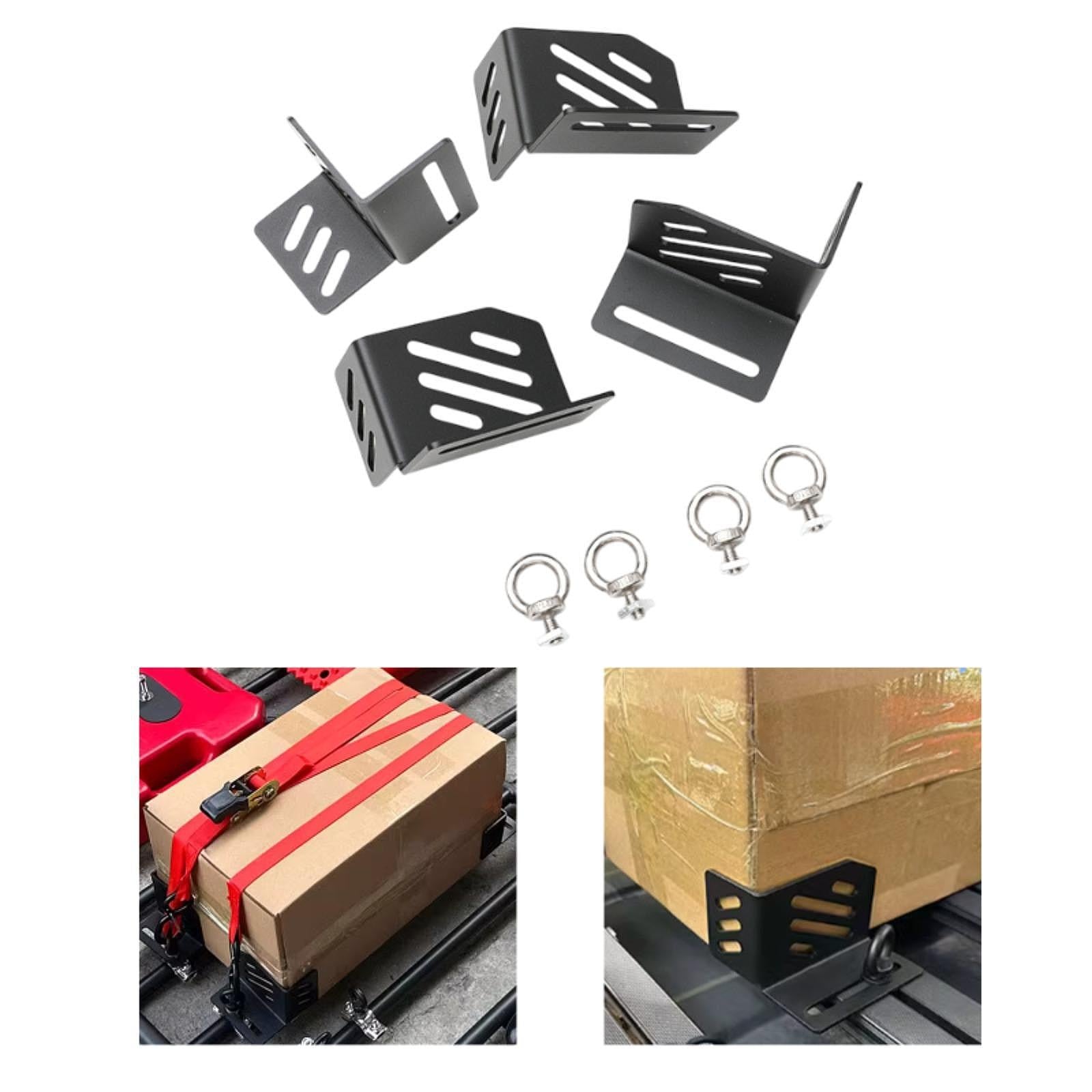 4x Generic Corner Brackets Kit Roof Box Installation Accessories
