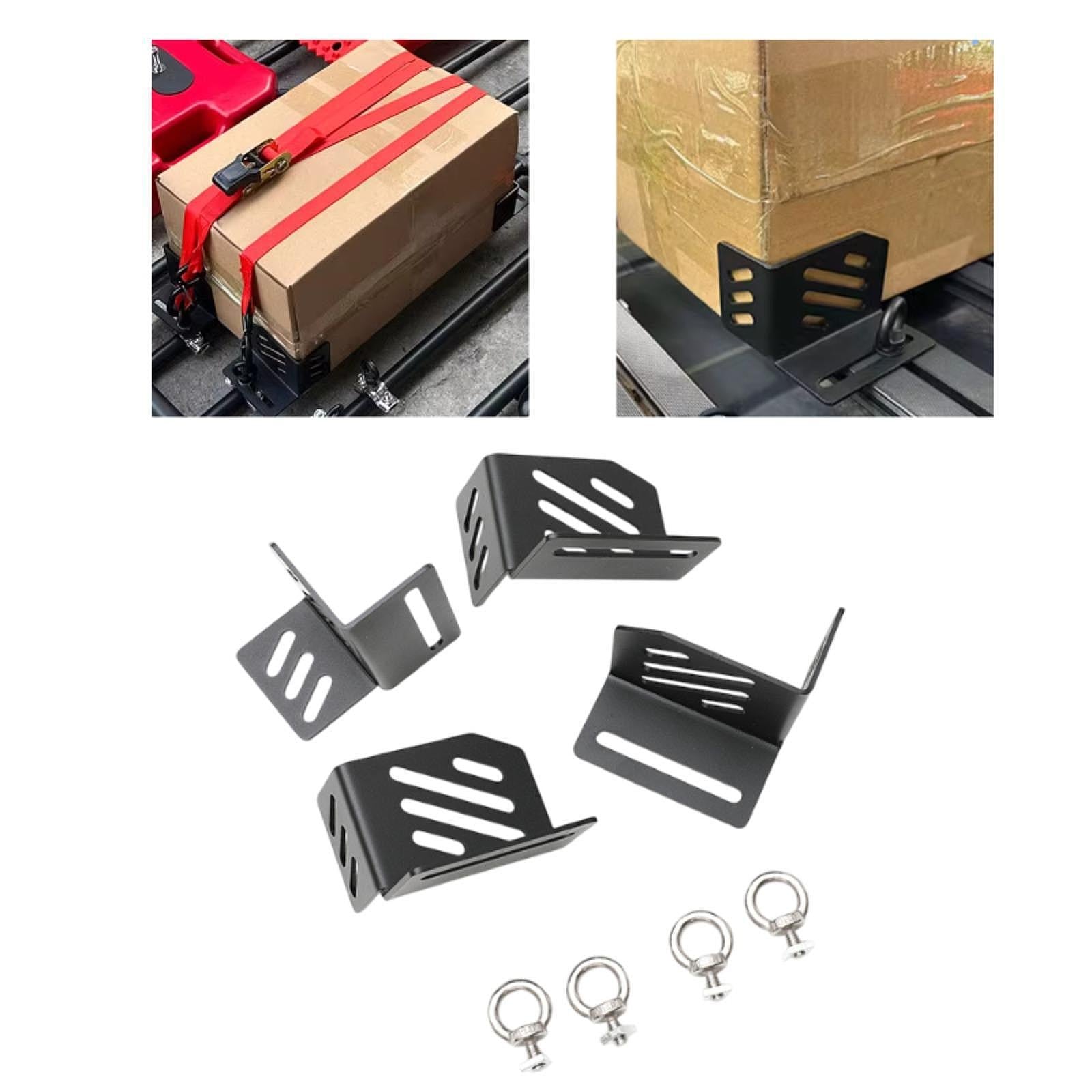 4x Generic Corner Brackets Kit Roof Box Installation Accessories