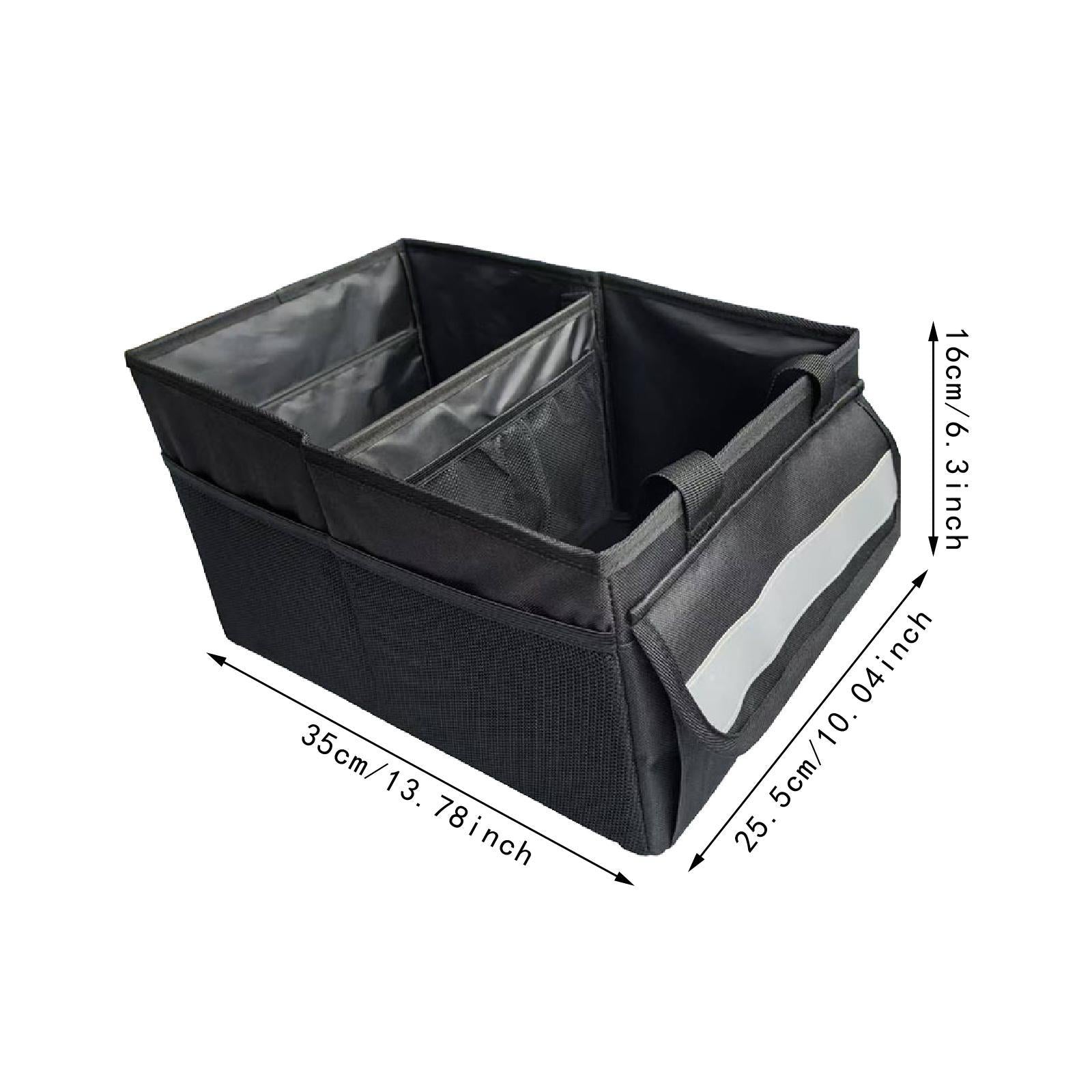 Car Trunk Organizer Black for SUV Truck Sedan Grocery Cargo