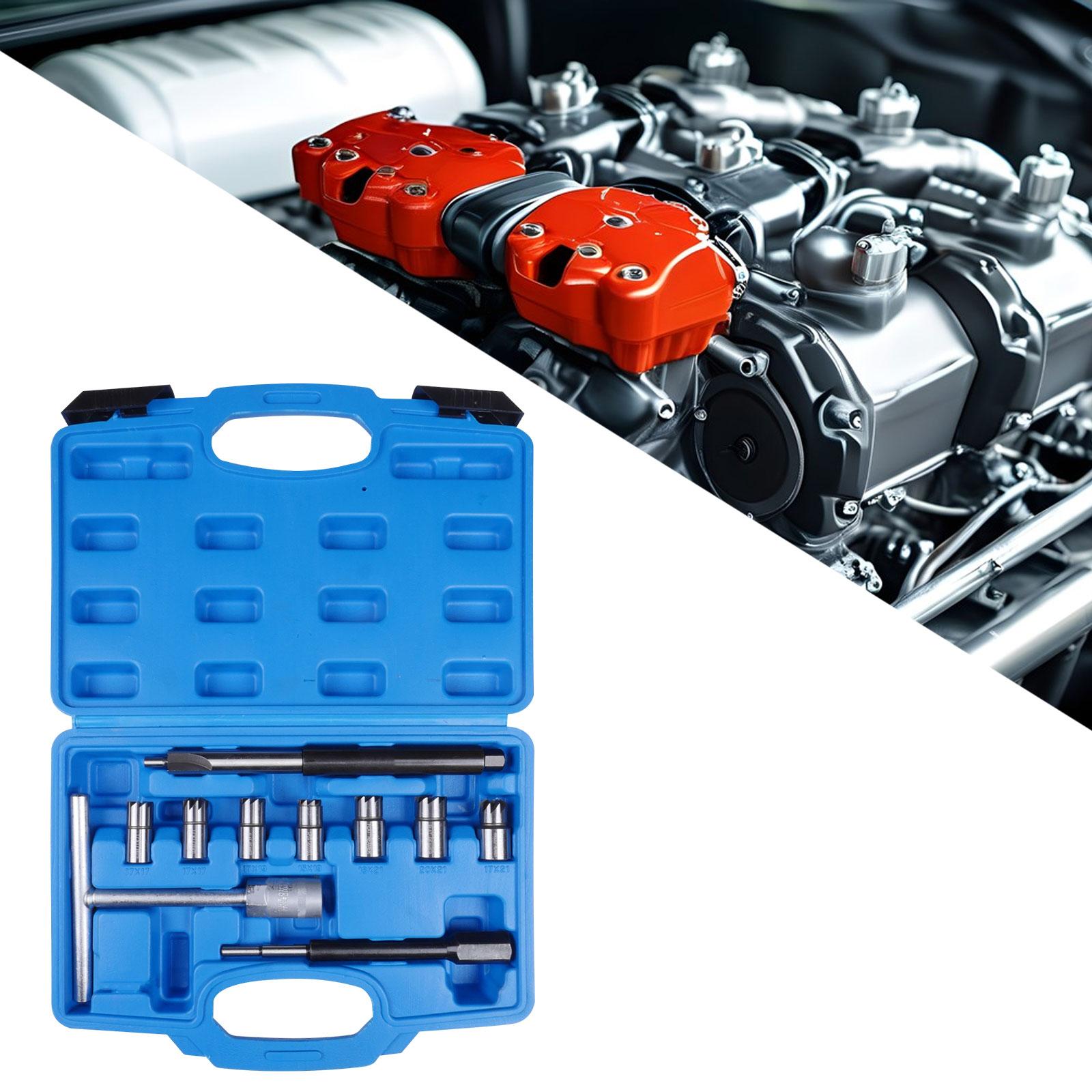 Diesel Injector Seat Cutter Tool Set Automotive Accessories with Storage Box 7Pcs