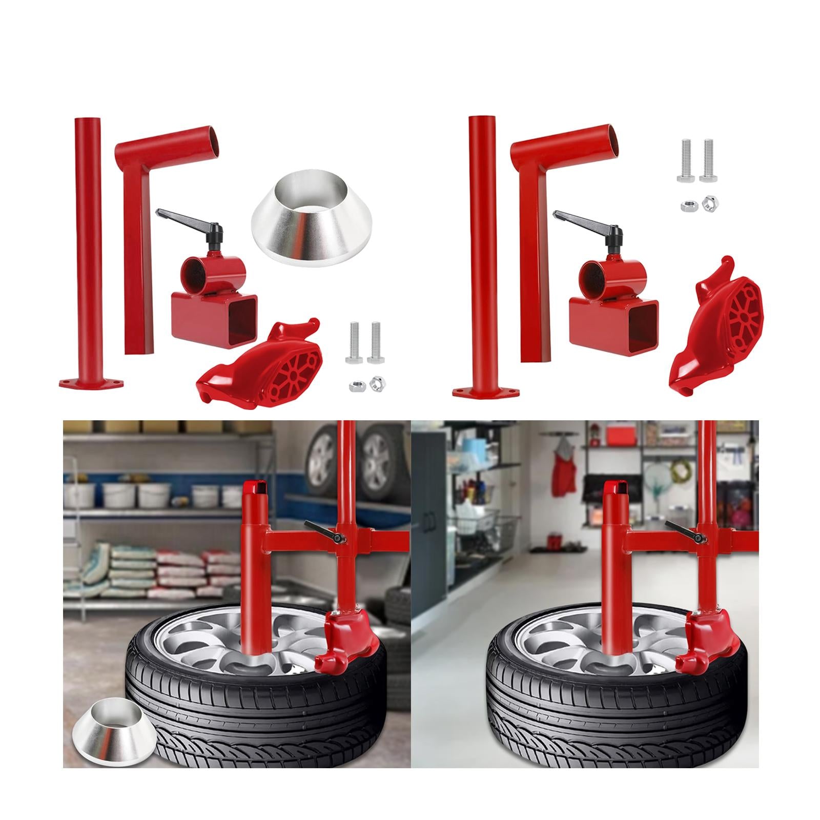 Manual Tire Changer Duck Head Kit Household Sturdy Removal and Mounting Tool With Silvery Cone