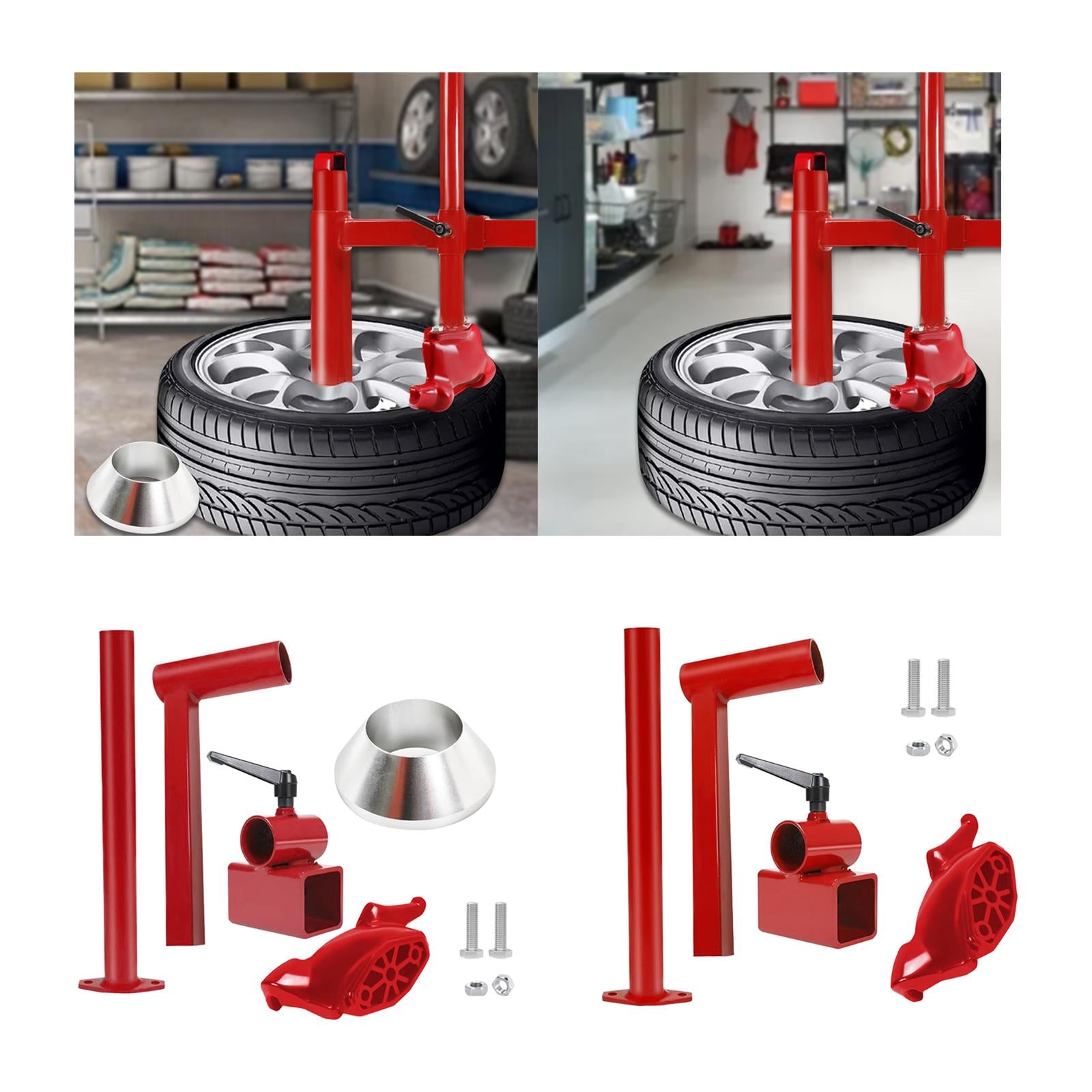 Manual Tire Changer Duck Head Kit Household Sturdy Removal and Mounting Tool With Silvery Cone
