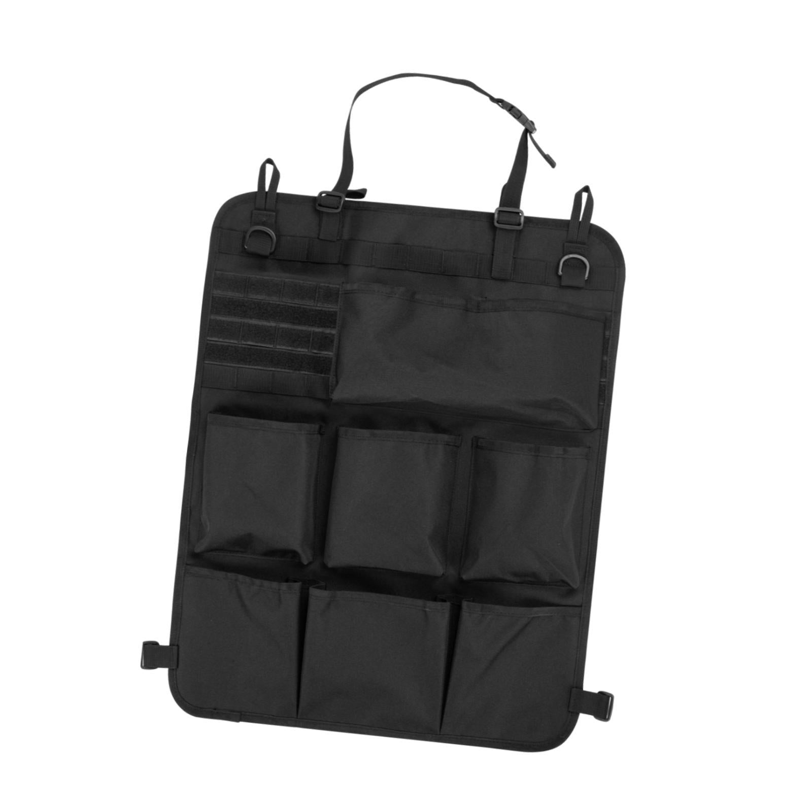 Backseat Car Organizer Car Seatback Storage Bag for Water Bottles Books Black