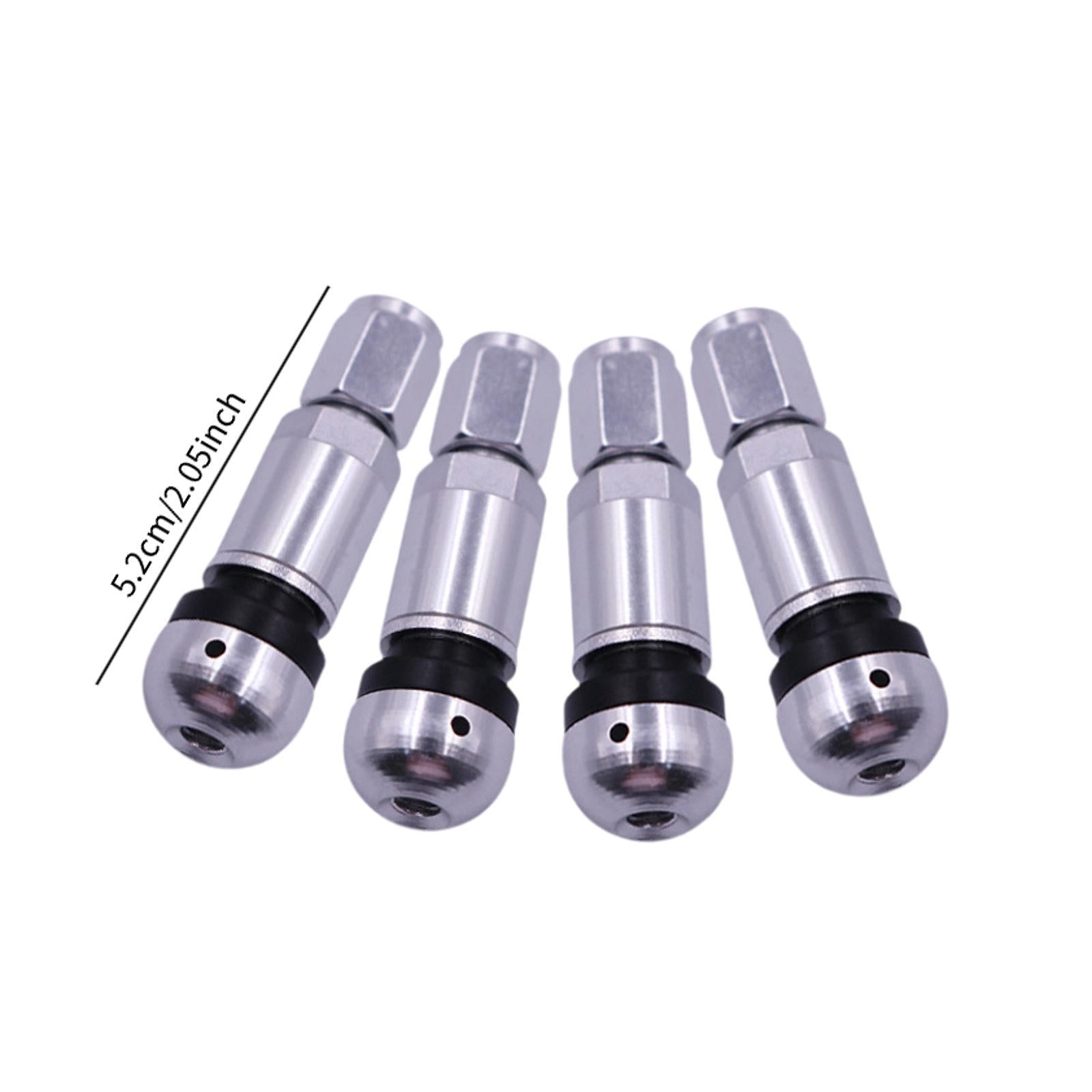 4 Pieces Bolt in Tire Valve Stem Caps Premium Car Accessories Aluminum Alloy