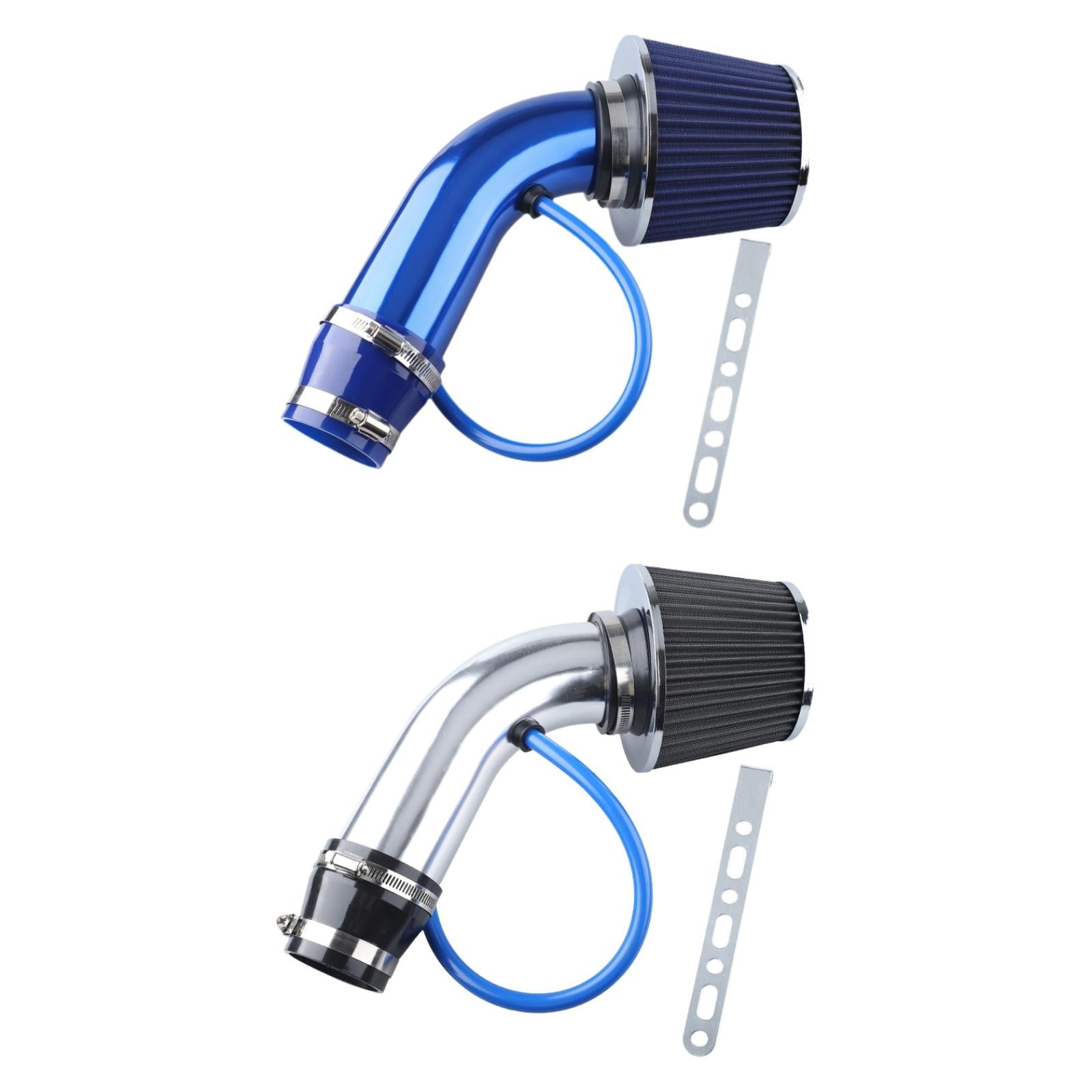 Cool Air Intake Set Easy to Install Aluminum Replacing Automotive 76mm 3inch Blue