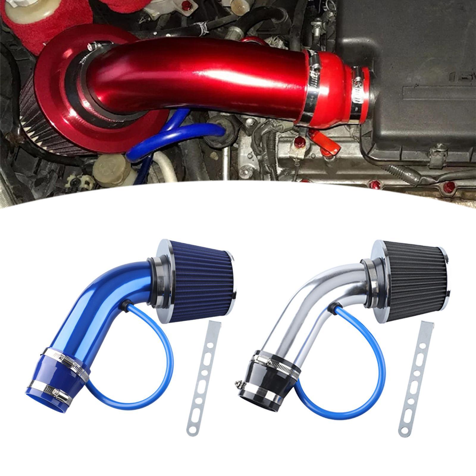 Cool Air Intake Set Easy to Install Aluminum Replacing Automotive 76mm 3inch Blue