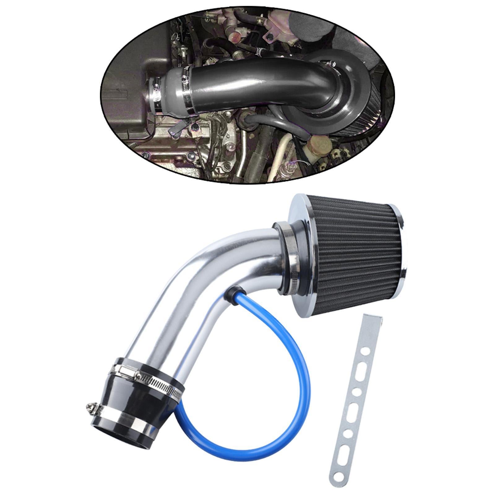 Cool Air Intake Set Easy to Install Aluminum Replacing Automotive 76mm 3inch Silver