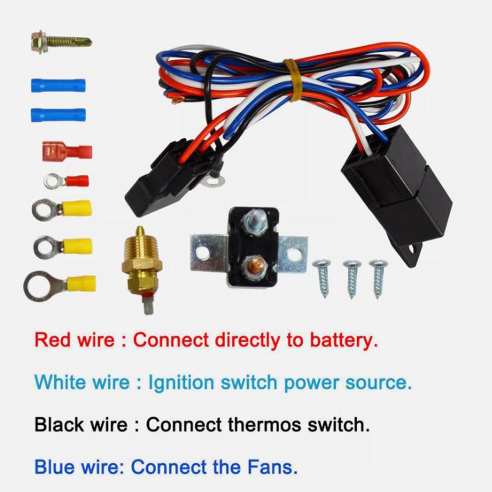 16 Slim Fan Push Pull Auto Accessories Assembly Kit Easy to Install Generic"