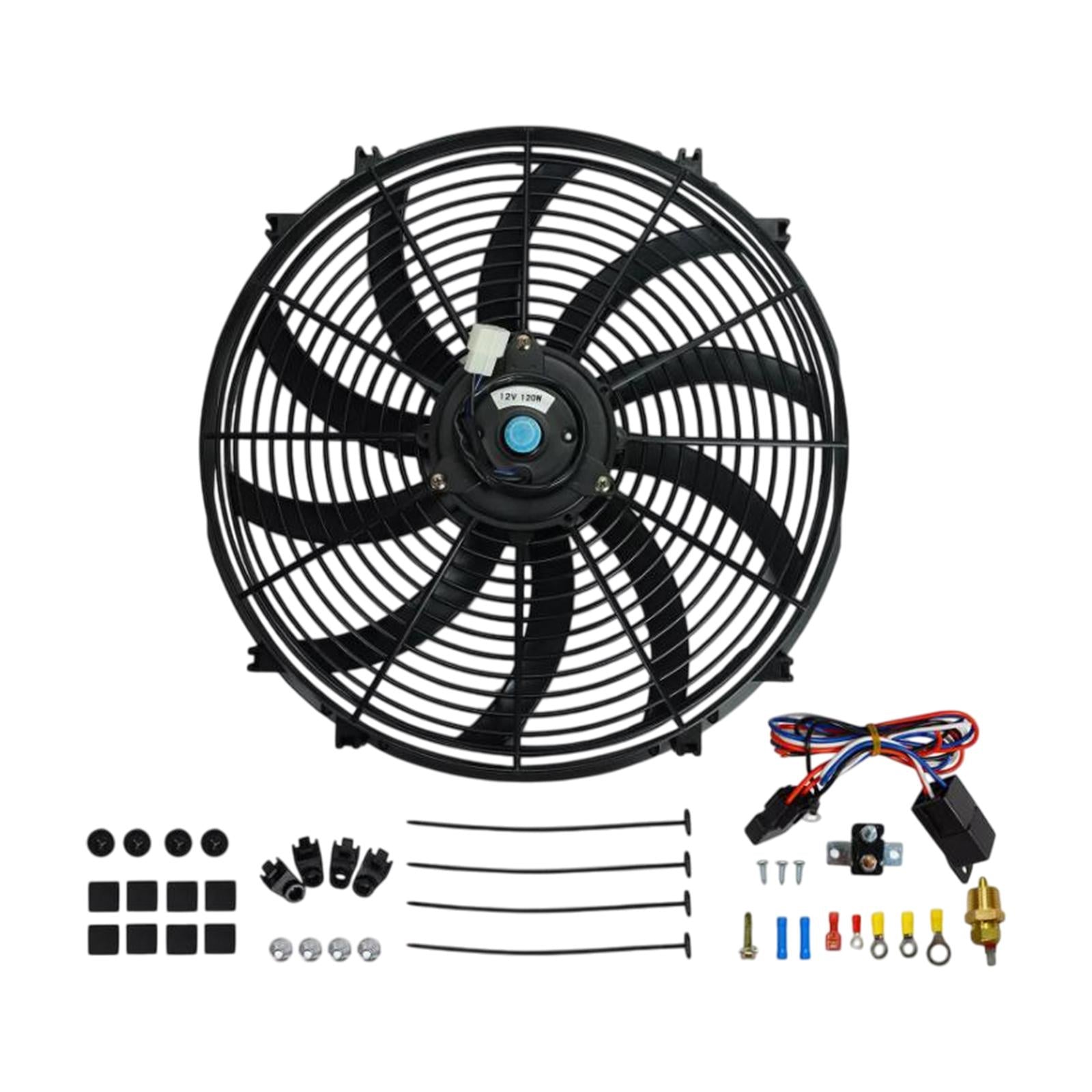16 Slim Fan Push Pull Auto Accessories Assembly Kit Easy to Install Generic"