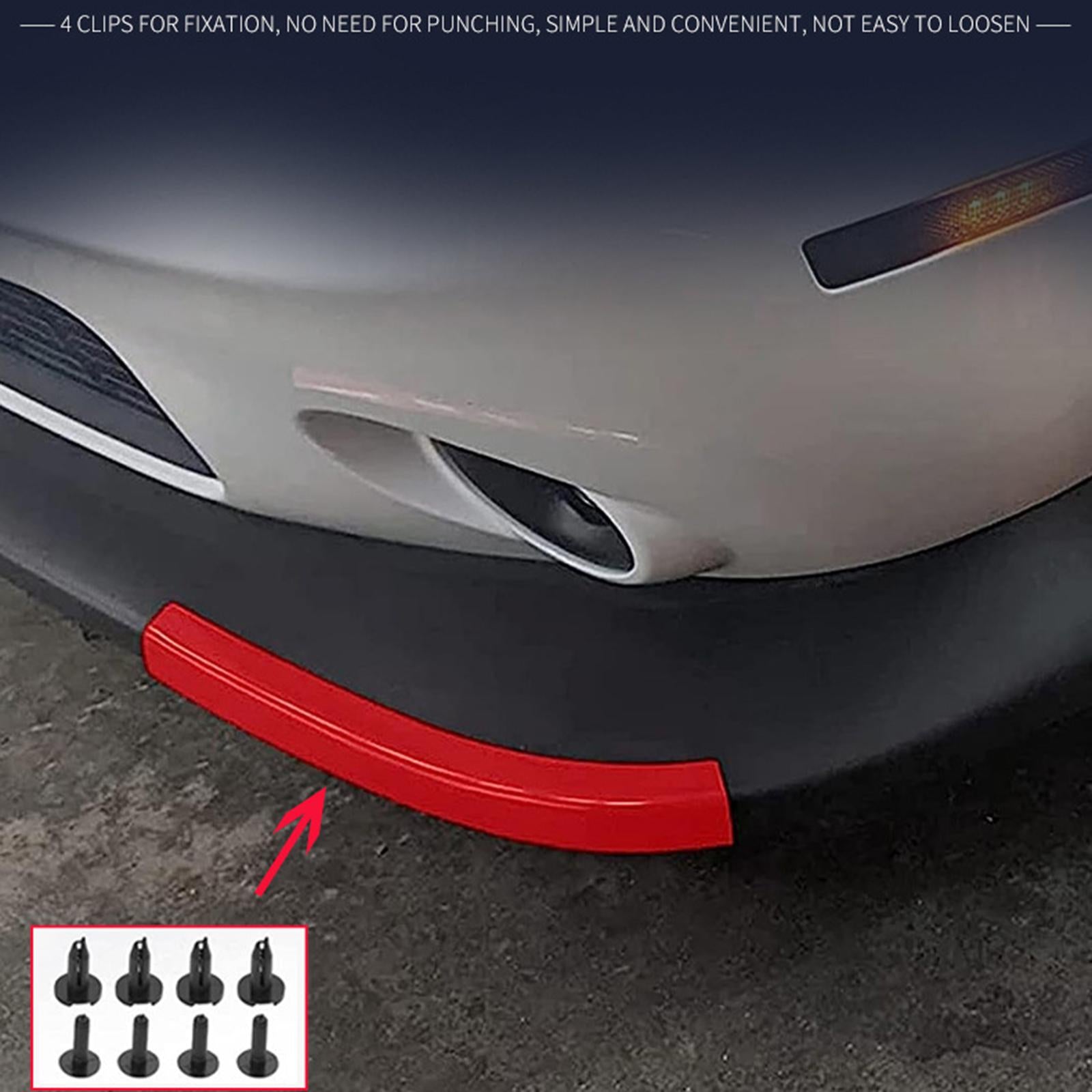 Front Bumper Lip Spoiler Accessory Corner Protector for Dodge 2015-2021 Red
