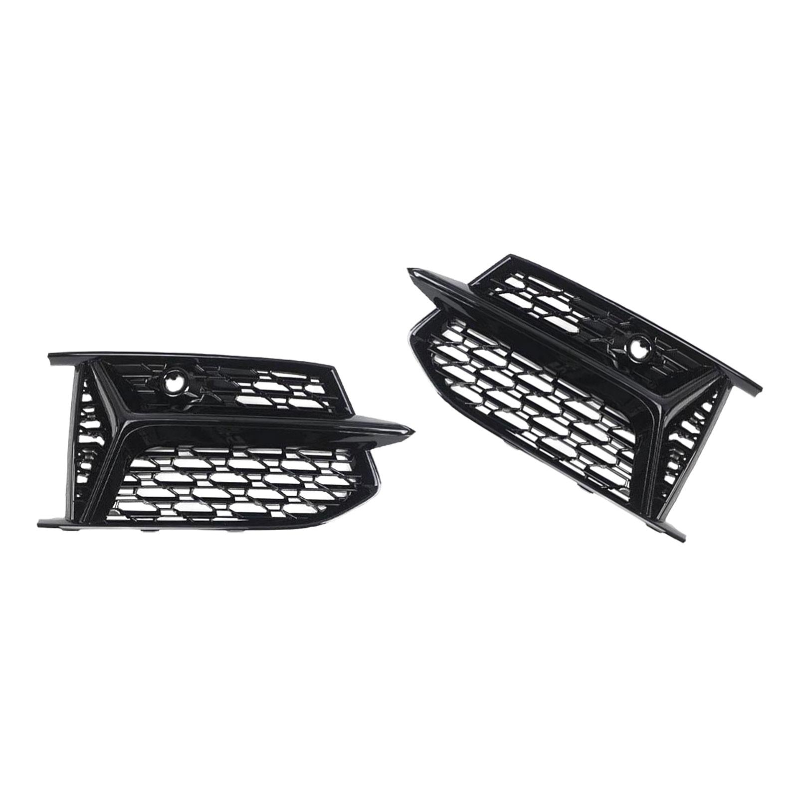 2 Pieces Front Fog Light Grill Bezel Covers for Audi A6 S-line C8 18-24