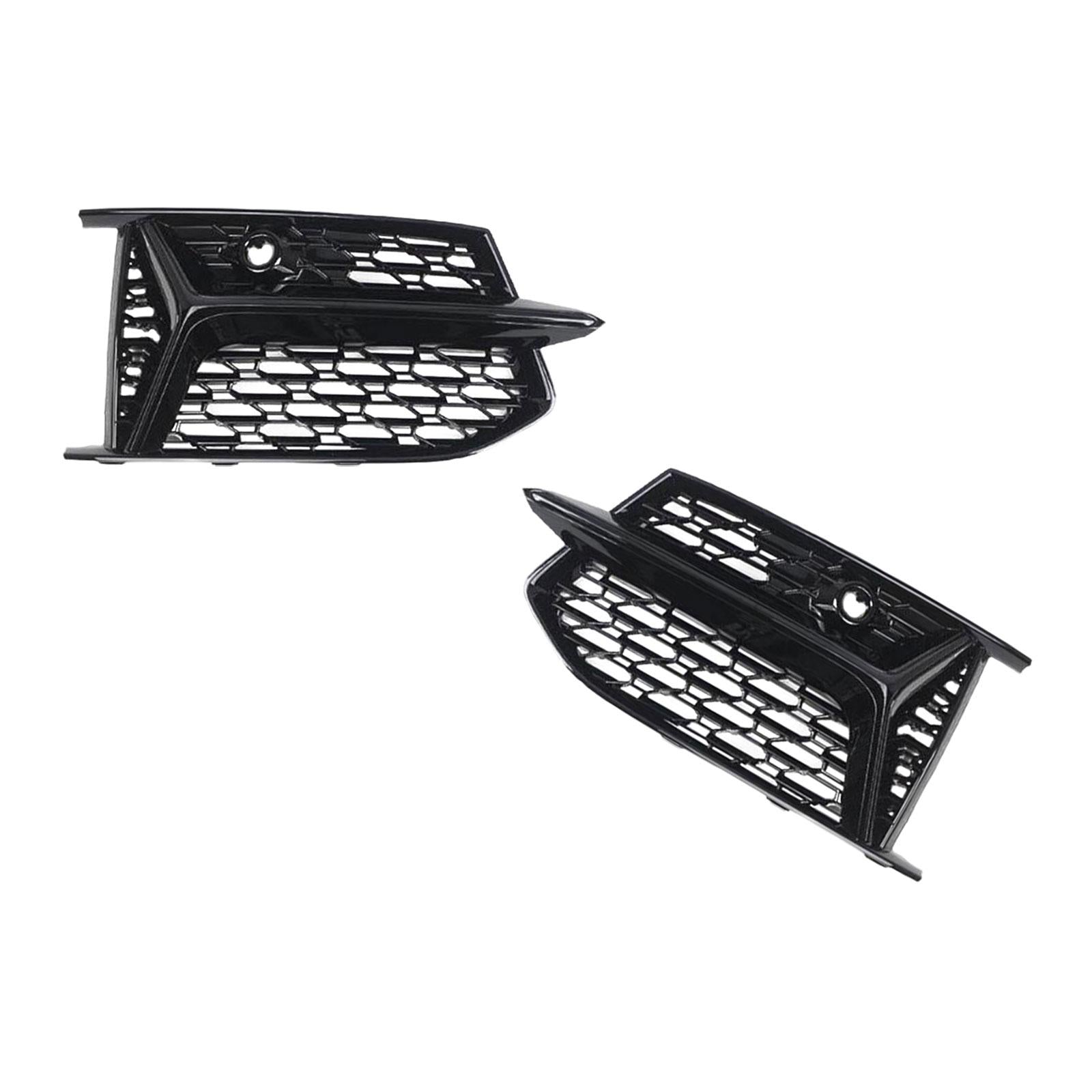 2 Pieces Front Fog Light Grill Bezel Covers for Audi A6 S-line C8 18-24