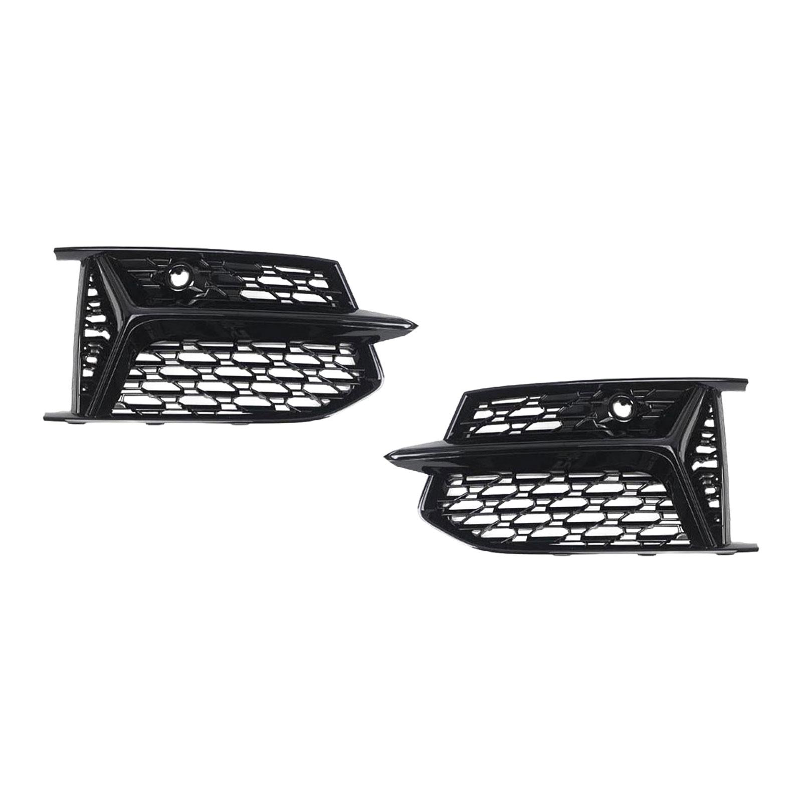 2 Pieces Front Fog Light Grill Bezel Covers for Audi A6 S-line C8 18-24