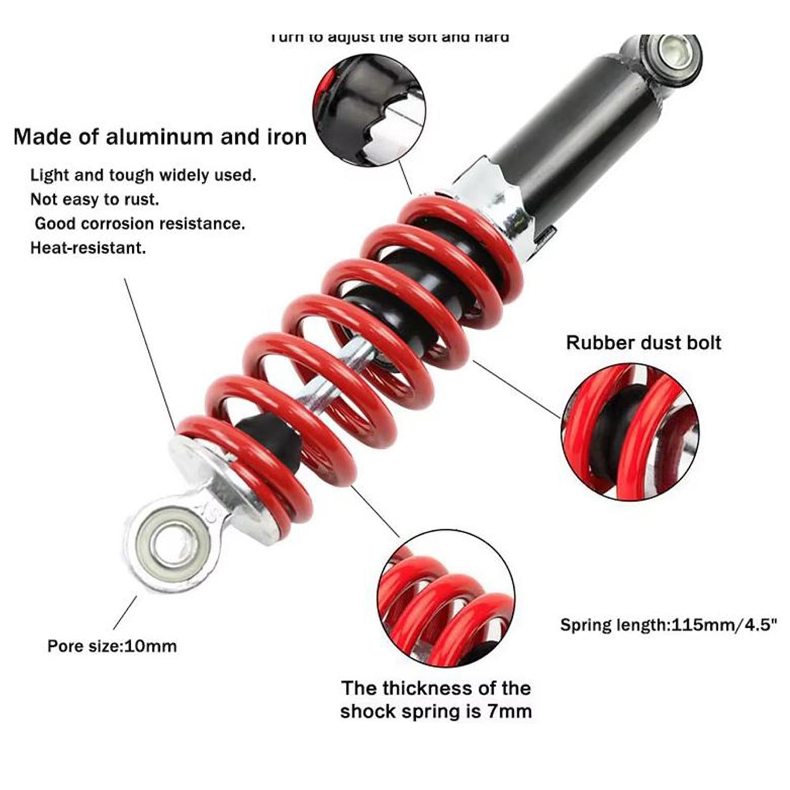 25cm Shock Absorber Replace Parts for Dirt Pit Bike ATV Simple Assembly Front