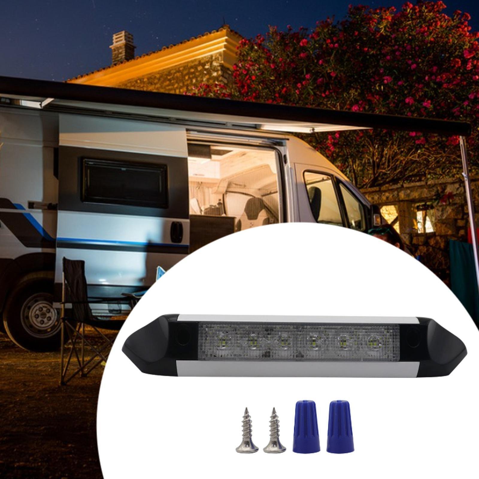 RV Exterior Light Professional High Performance 2200 Lumens Lighting Fixture Black and White