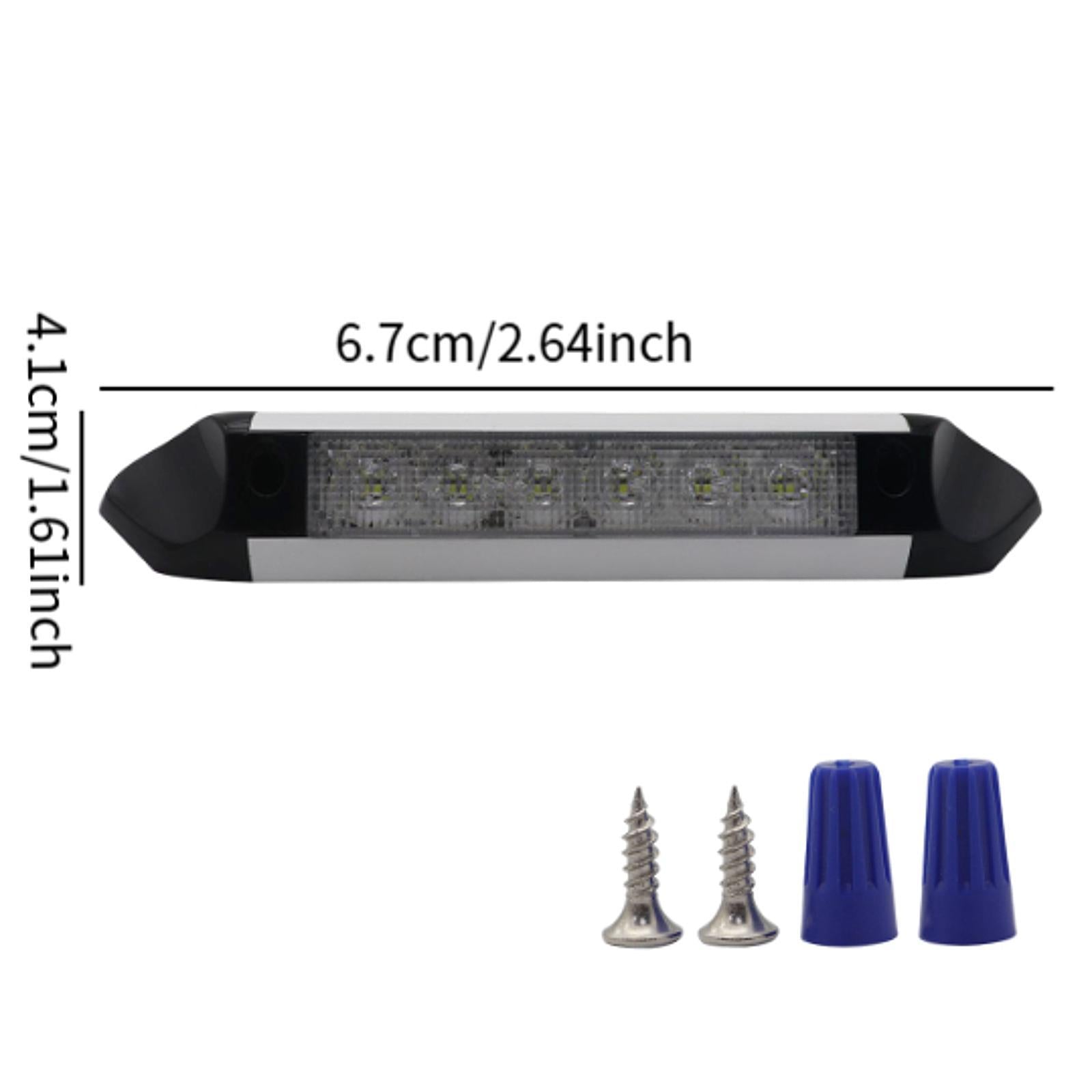 RV Exterior Light Professional High Performance 2200 Lumens Lighting Fixture Black and White
