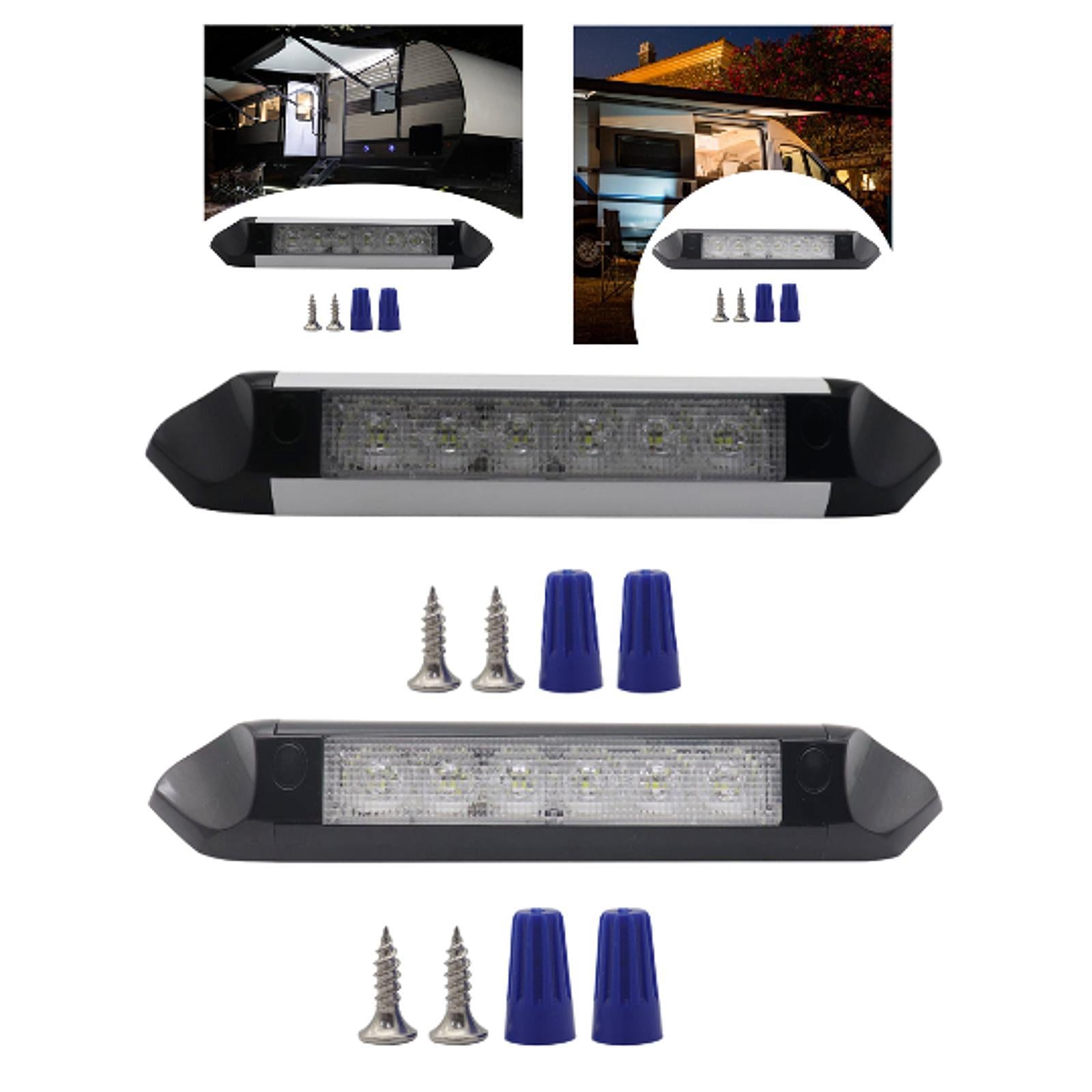 RV Exterior Light Professional High Performance 2200 Lumens Lighting Fixture Black and White