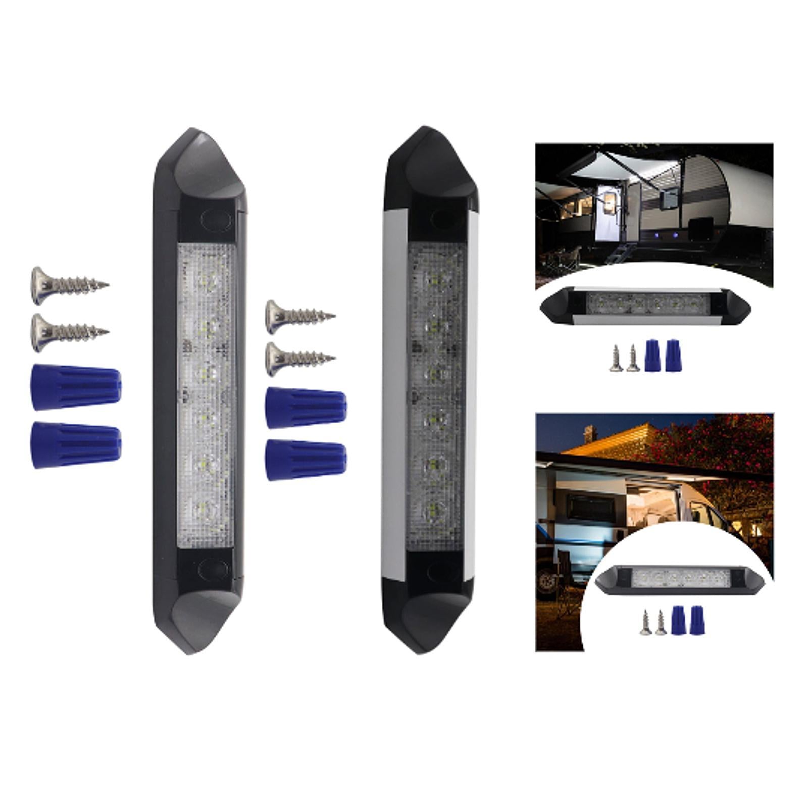 RV Exterior Light Professional High Performance 2200 Lumens Lighting Fixture Black and White