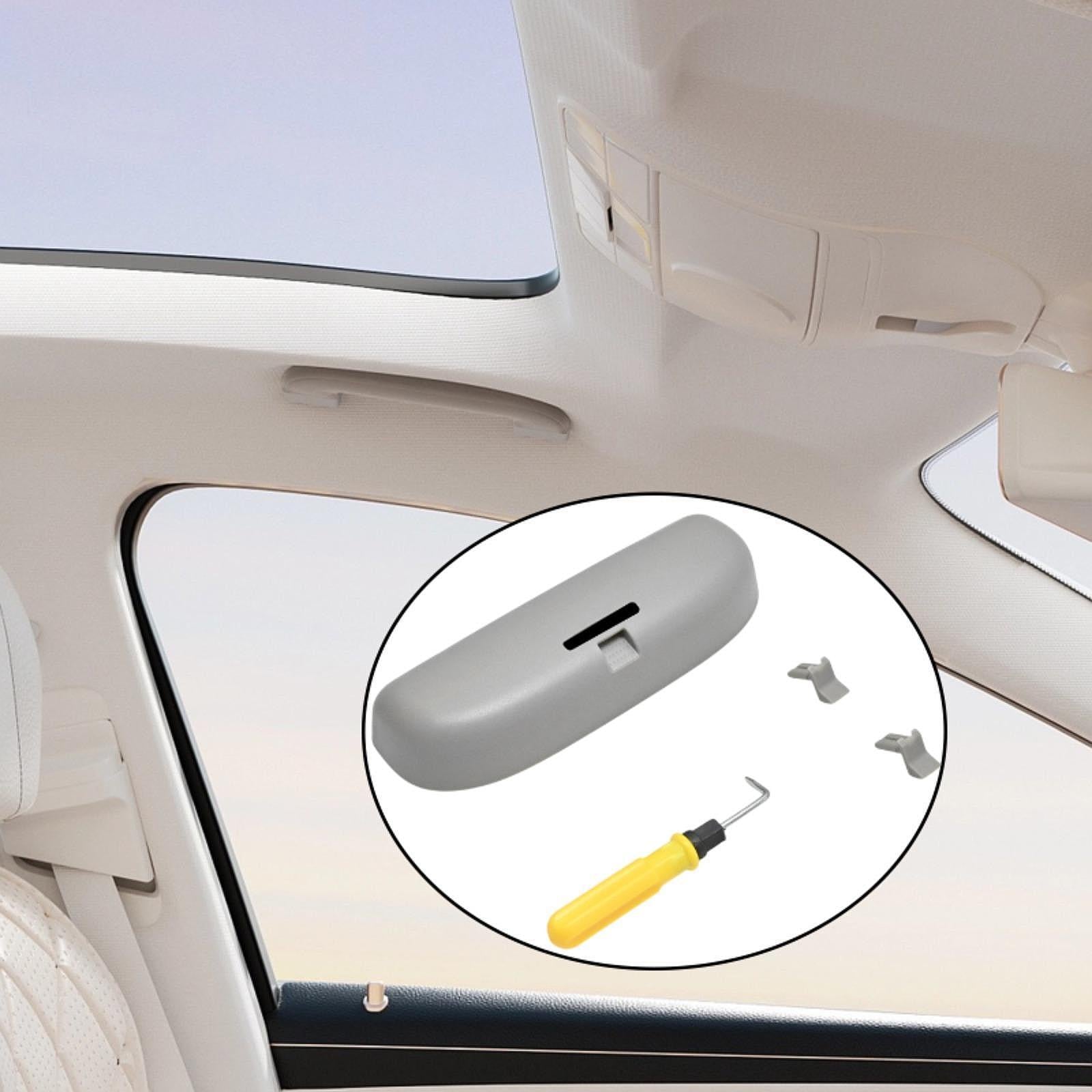 Car Sunglasses Holder Eyewear Protective Sunglasses Case for Audi A3 8V Gray