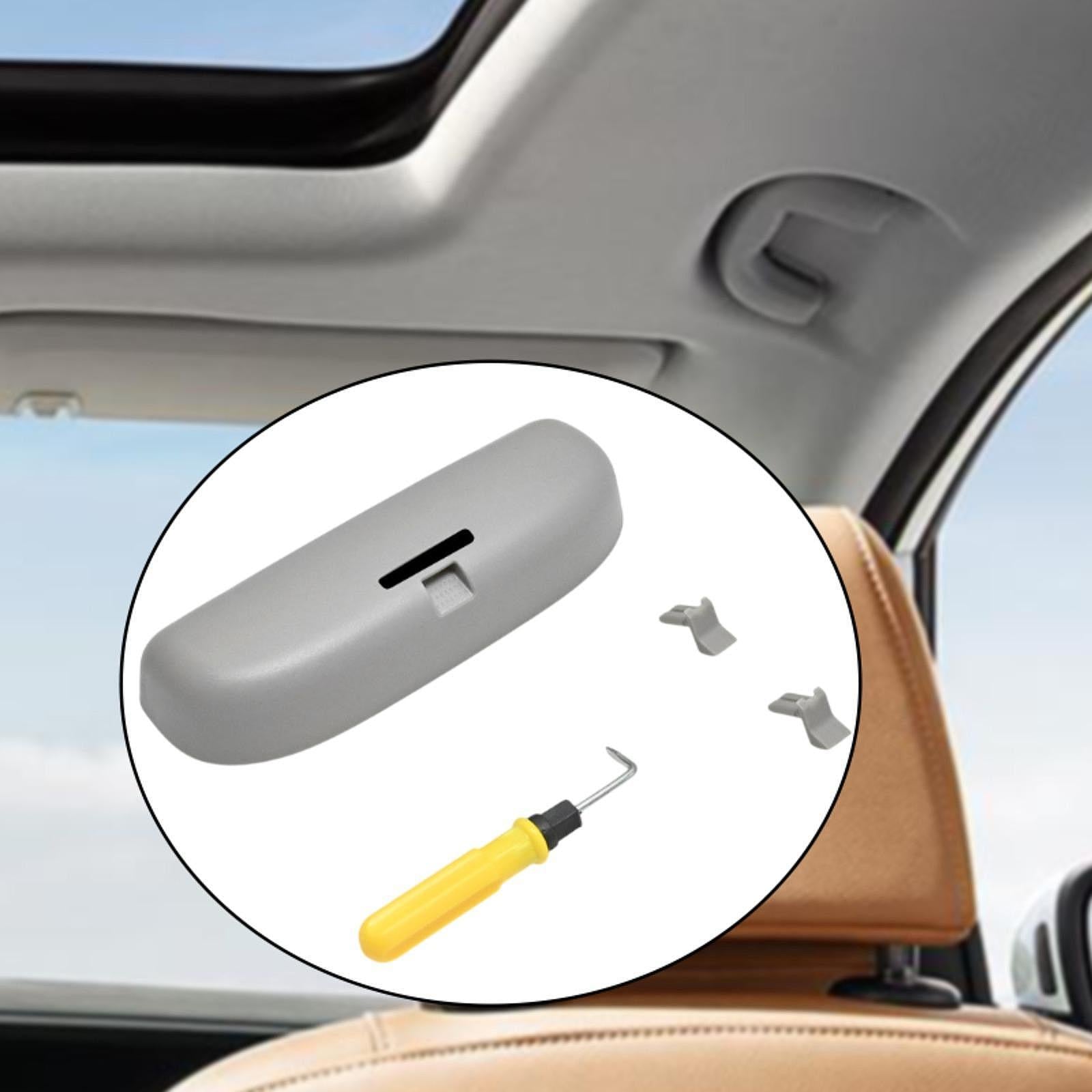 Car Sunglasses Holder Eyewear Protective Sunglasses Case for Audi A3 8V Gray