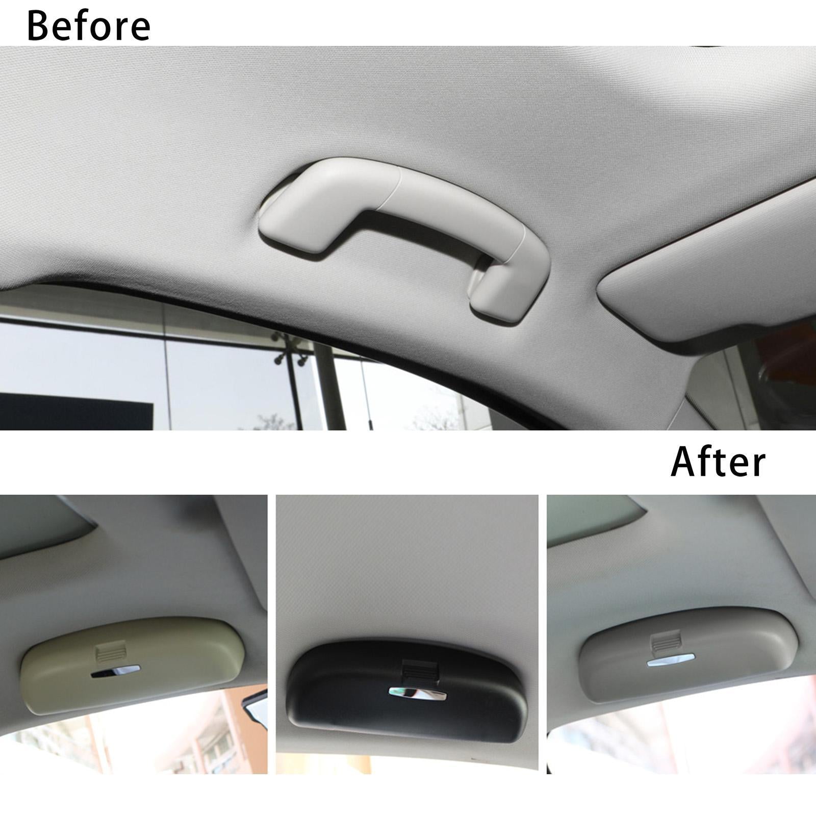 Car Glasses Case Premium Replacing Easy to Install Storage Box for Audi Gray