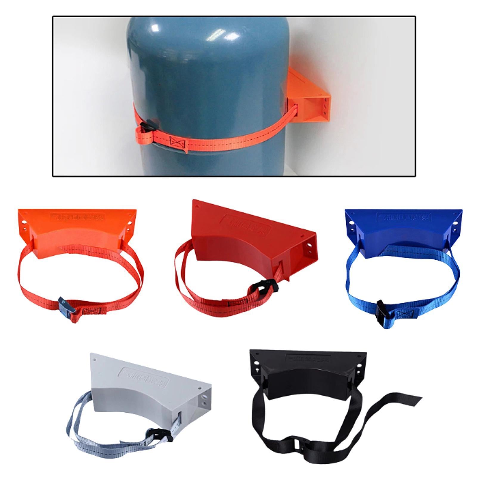 Gas Cylinder Bracket with Strong Strap Replace Accessory Portable Wall Mount Orange