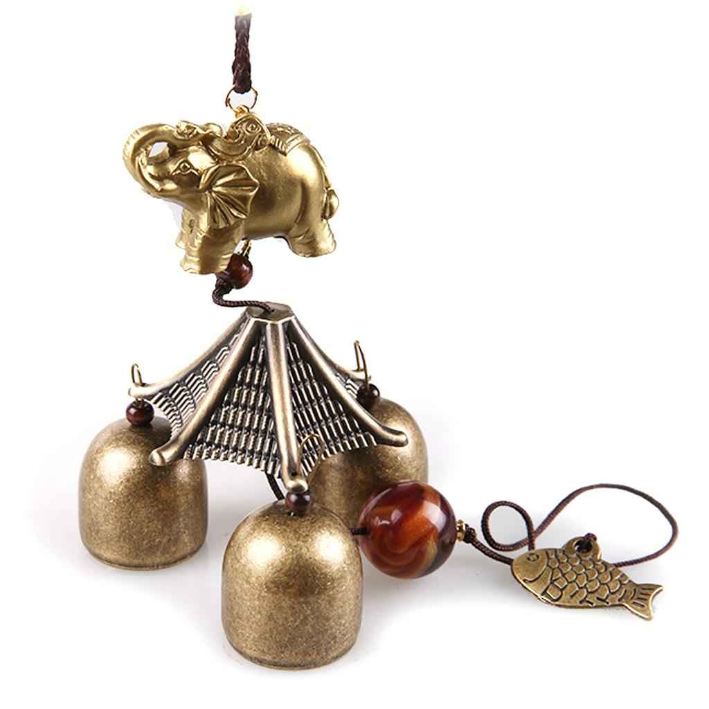 Chinese Bell Lucky Feng Shui Hanging Charm Wind Chime Garden Decor Buddha