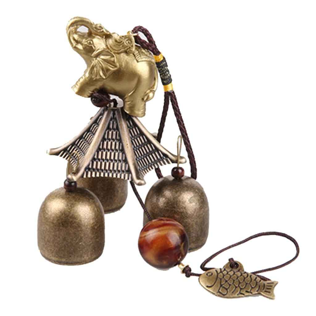 Chinese Bell Lucky Feng Shui Hanging Charm Wind Chime Garden Decor Buddha