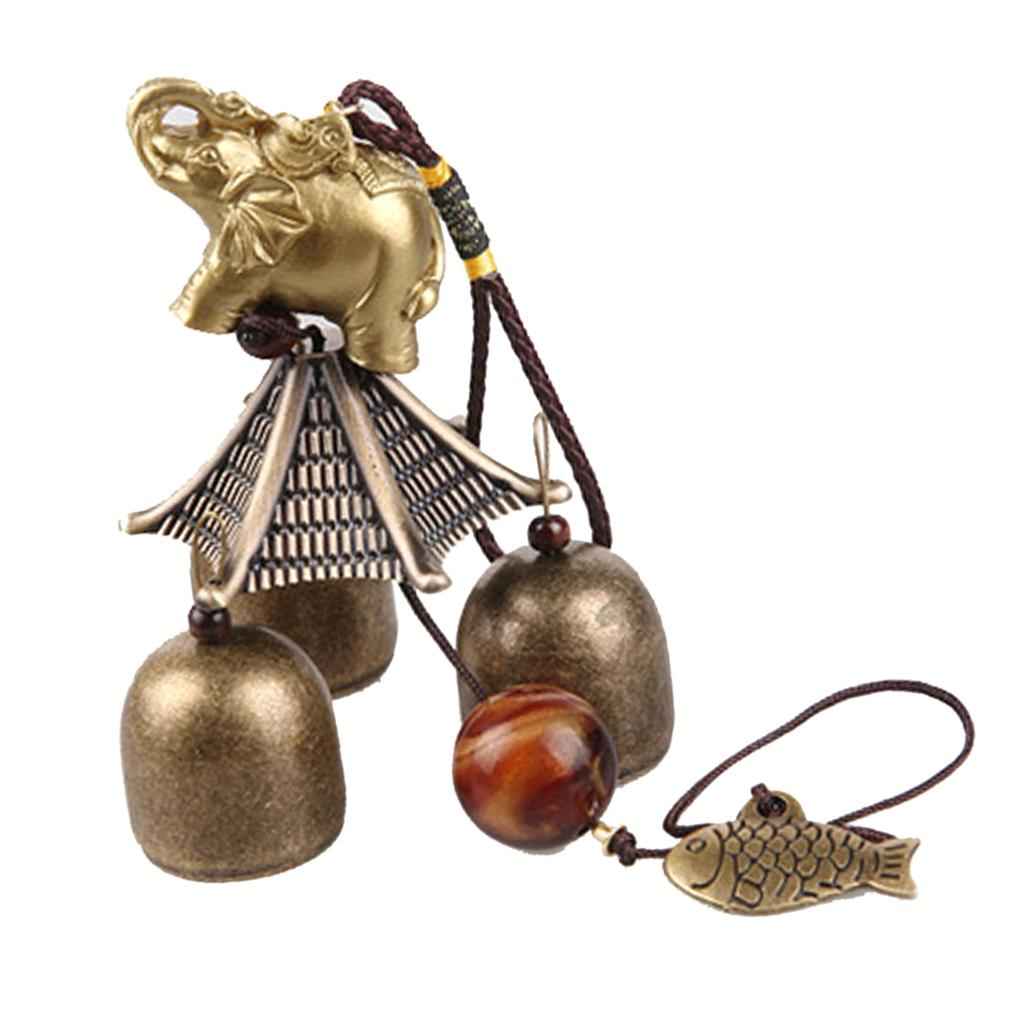 Chinese Bell Lucky Feng Shui Hanging Charm Wind Chime Garden Decor Buddha
