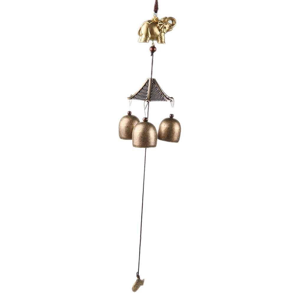 Chinese Bell Lucky Feng Shui Hanging Charm Wind Chime Garden Decor Buddha