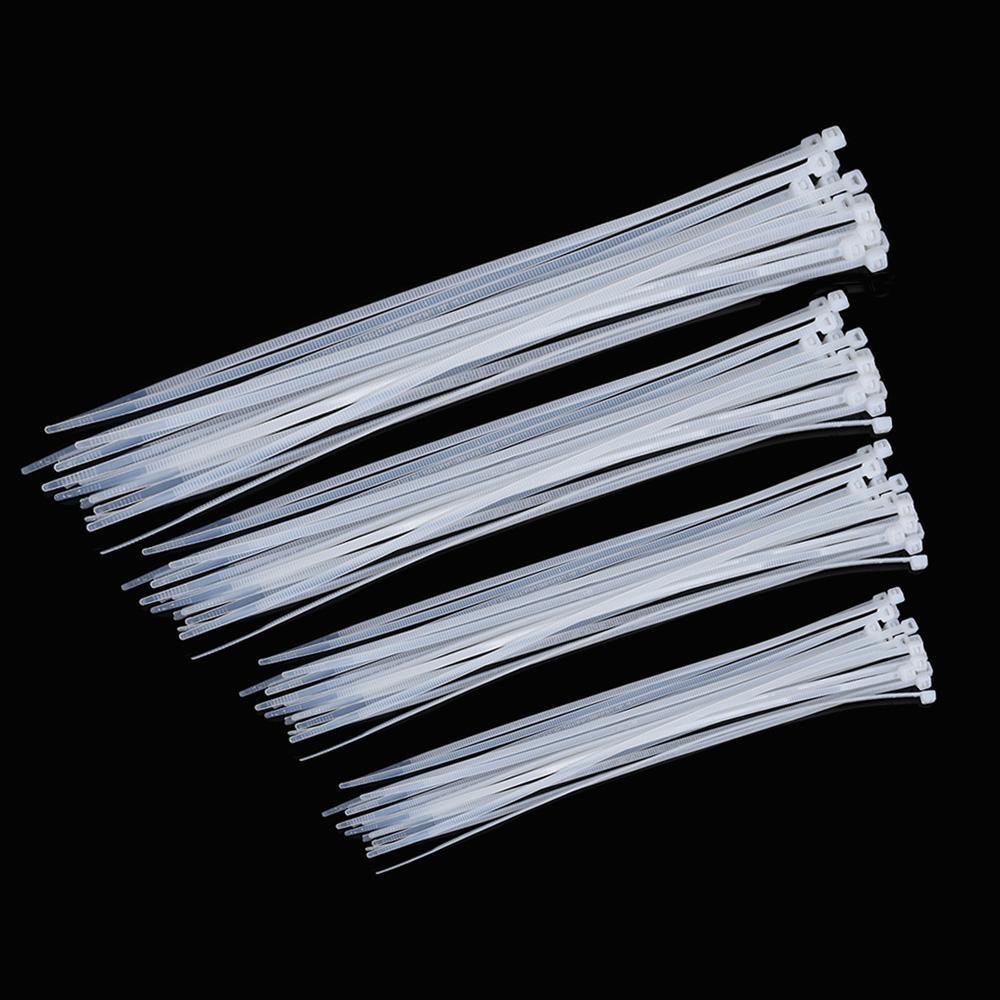 100x Self-locking Electric Nylon Cable Wire Cord Zip Tie 4 Sizes White-300mm