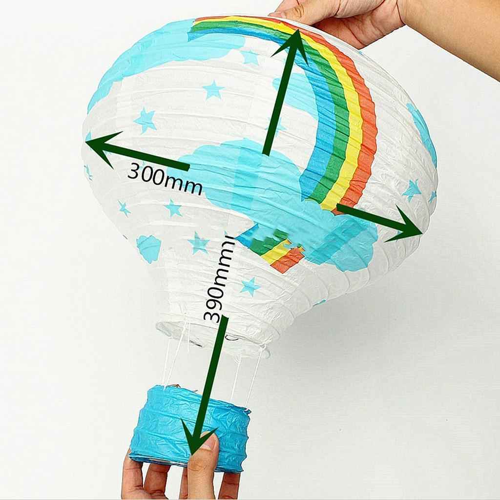 12" Hot Air Balloon Paper Lantern Birthday Wedding Decor Dark Purple+ White